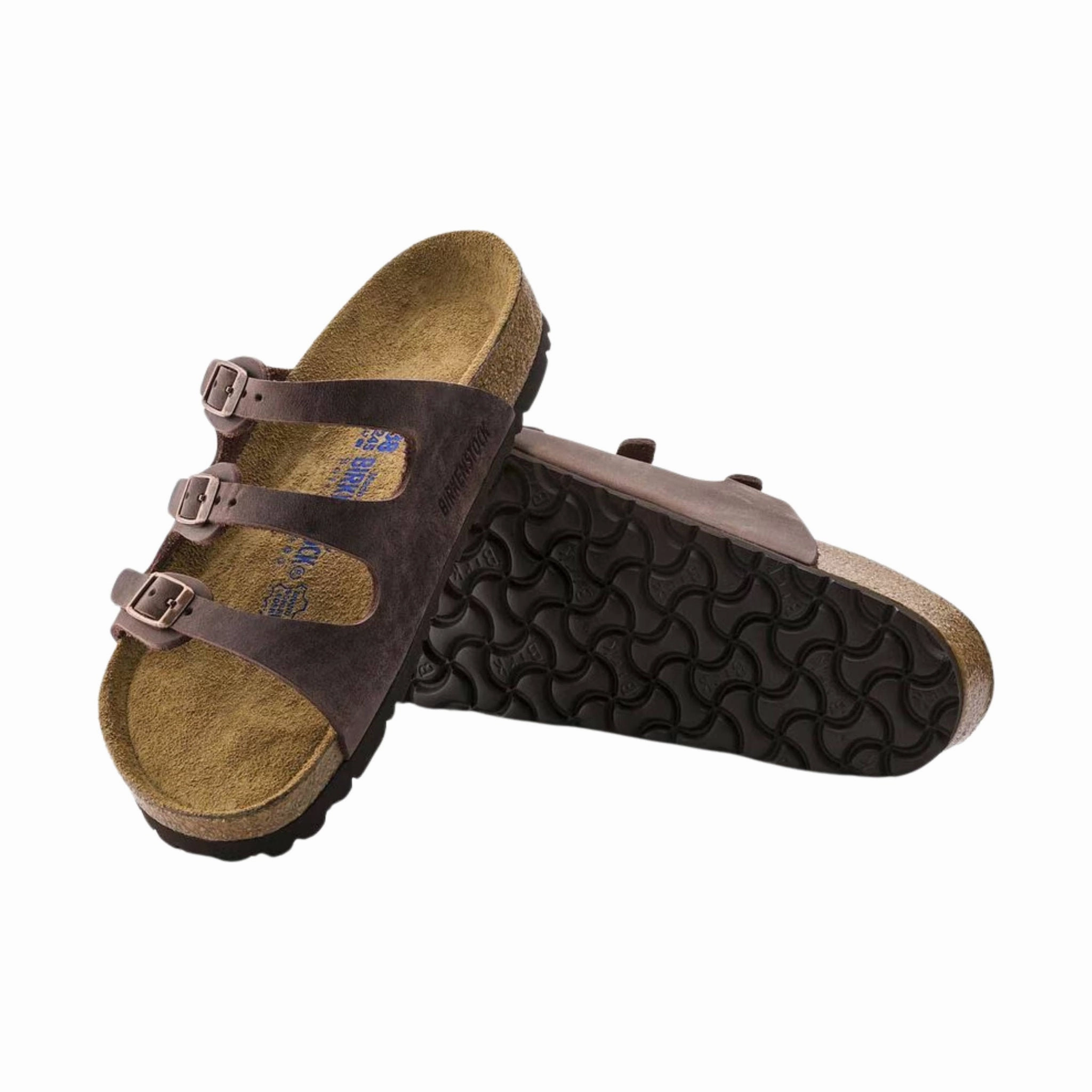 Birkenstock Florida Soft Footbed Sandal - Oiled Leather Habana Lightweight Base