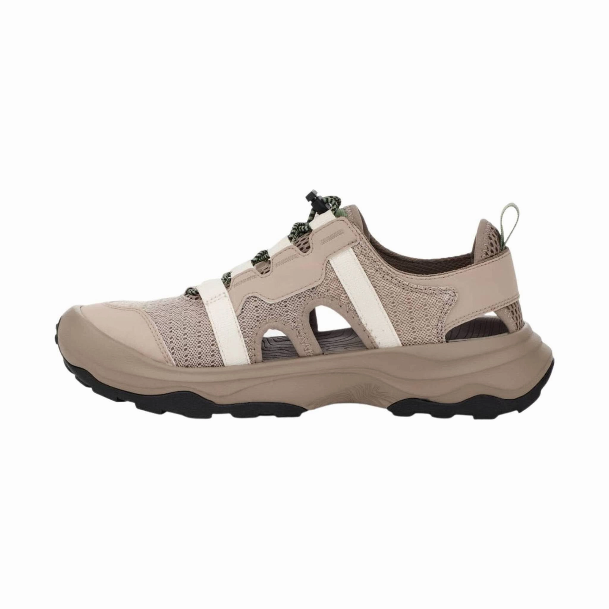 Teva Women's Outflow CT Sandal - Feather Grey/Desert Taupe Trendy Footwear for Summer Molded Footbed