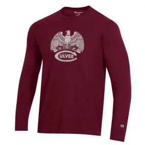 Men's Champion Long Sleeve Tee - Maroon Perfect Wear