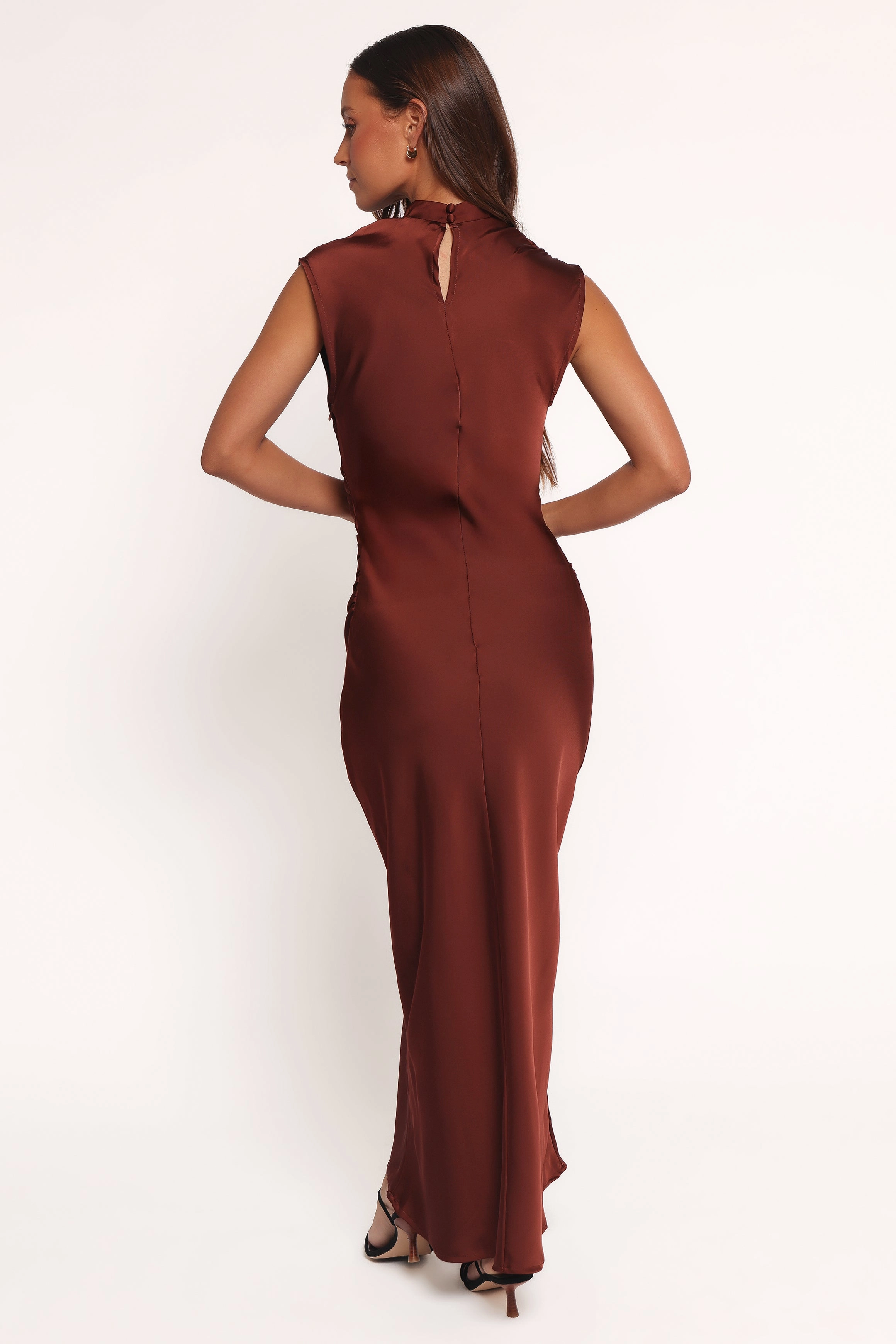 Understated Charm FlexibleClosure Meryn High Neck Dress - Brown