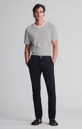 Body Shape MILTON SLIM STRAIGHT CHINO IN BLACK CASUAL TWILL