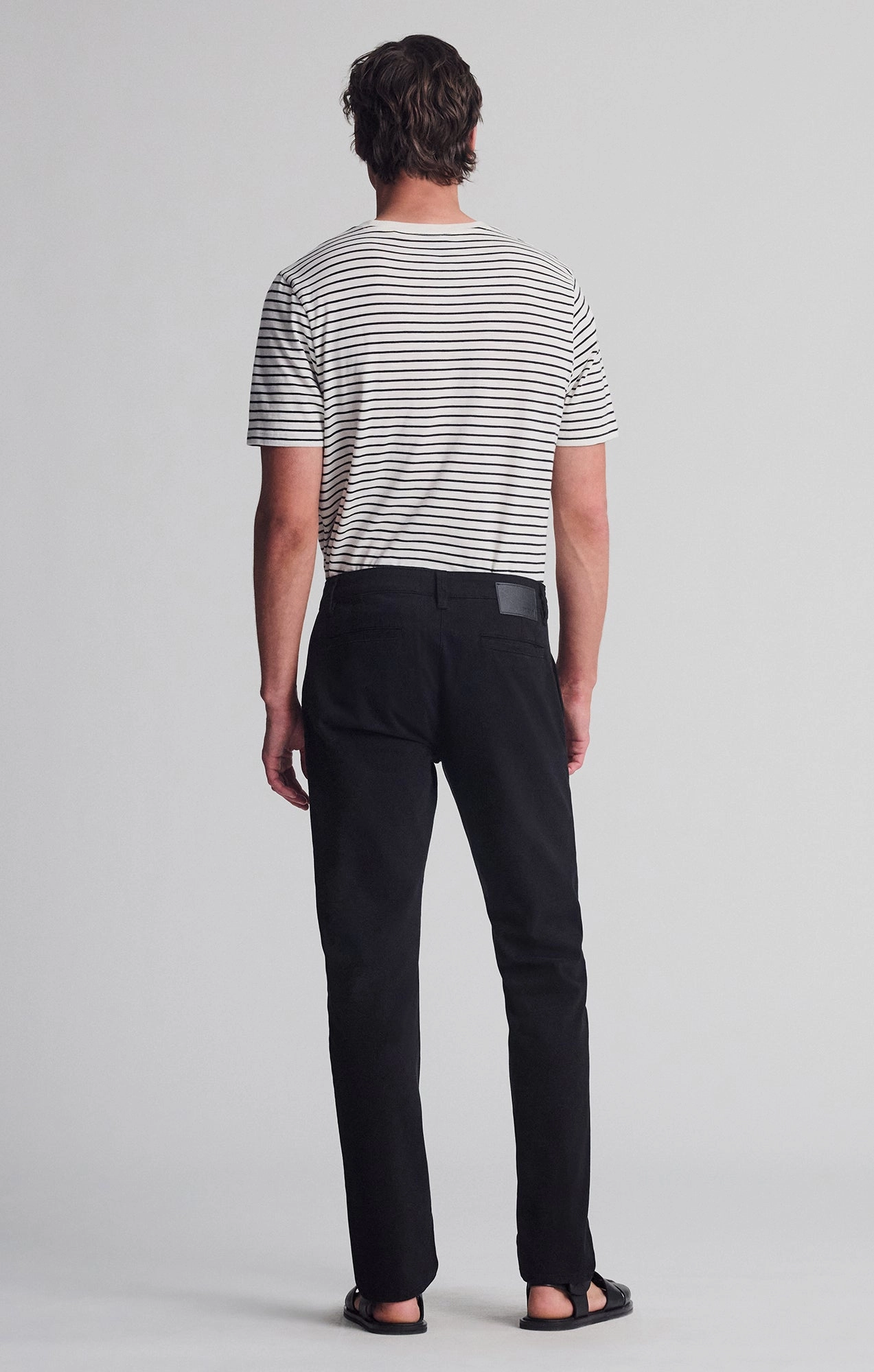 Body shaping MILTON SLIM STRAIGHT CHINO IN BLACK CASUAL TWILL