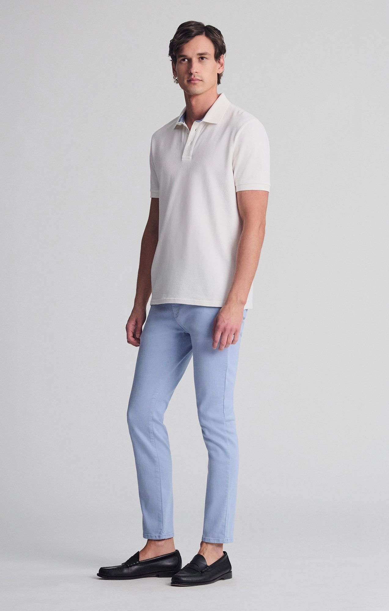 Performance Fit Layer-Friendly Fit MILTON SLIM STRAIGHT CHINO IN MOUNTAIN SPRING LUXE TWILL