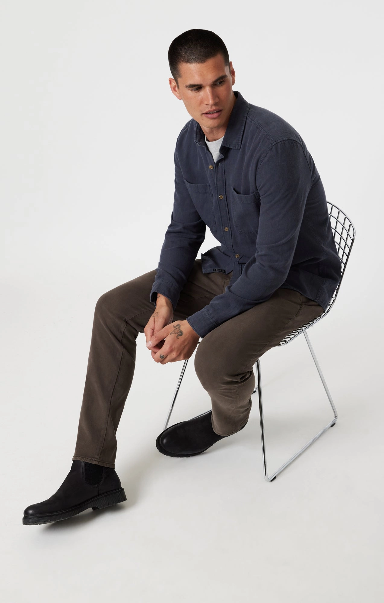 Active Stretch MILTON SLIM STRAIGHT CHINO IN OAK LUXE TWILL