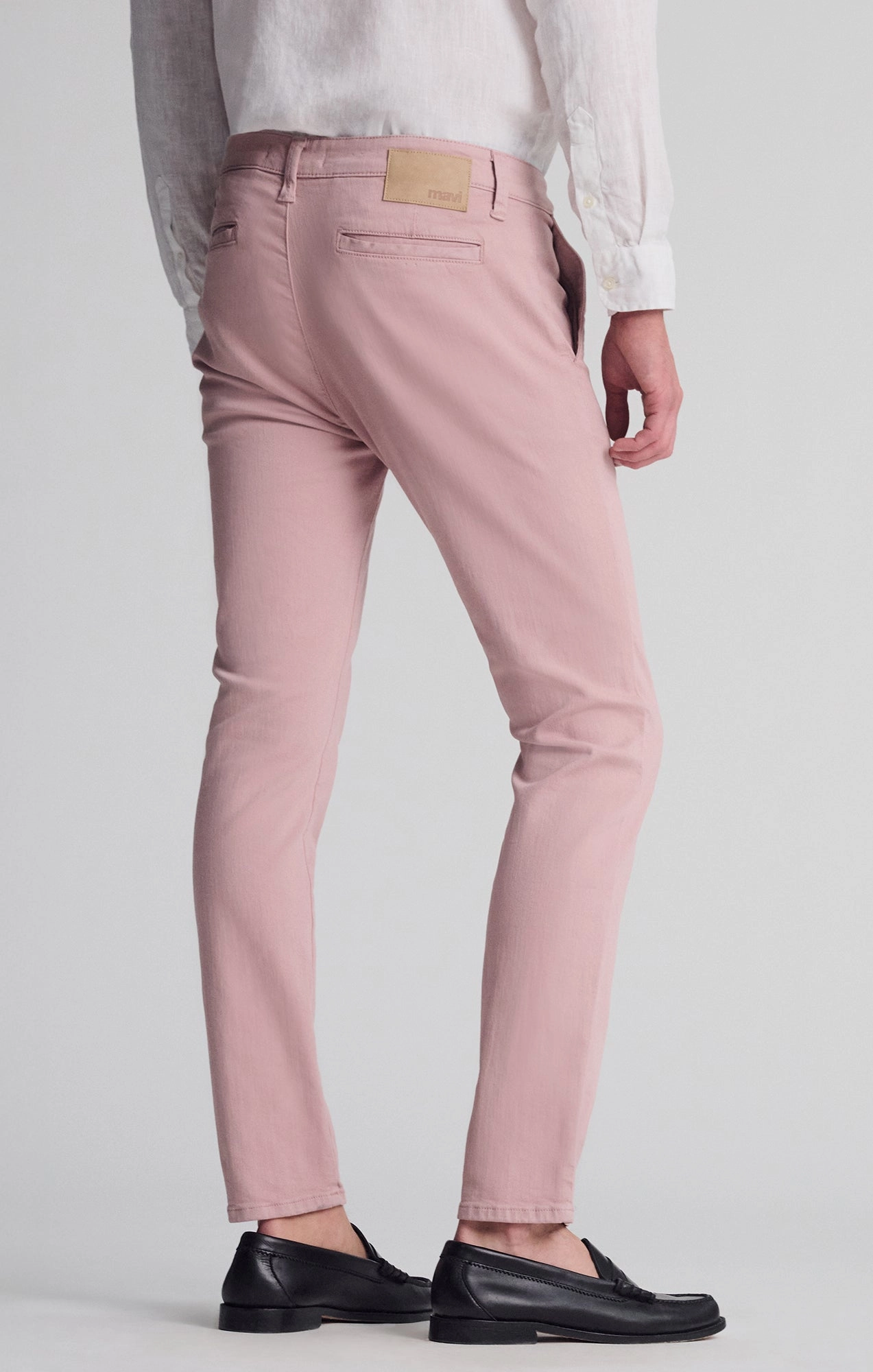 MILTON SLIM STRAIGHT CHINO IN WOODROSE LUXE TWILL Easy Fit Easy Motion