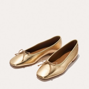 The Fonteyn - Gold Crinkle Nappa straps