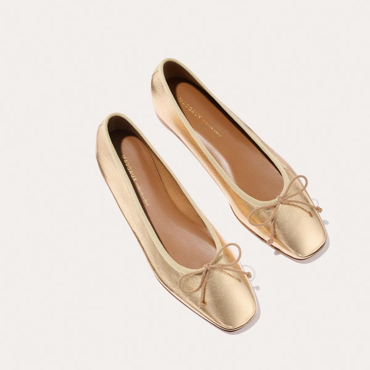 The Fonteyn - Gold Crinkle Nappa Foot Supportive Design Run Glow