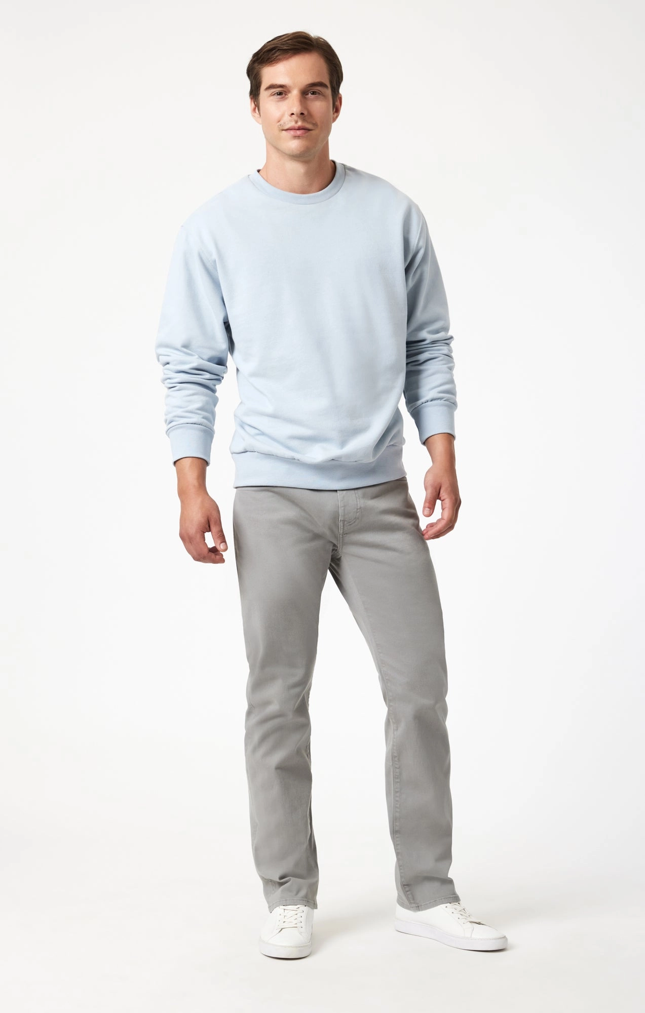 Slim Fit Design Comfort Wear ZACH STRAIGHT LEG IN STORMY CASUAL TWILL