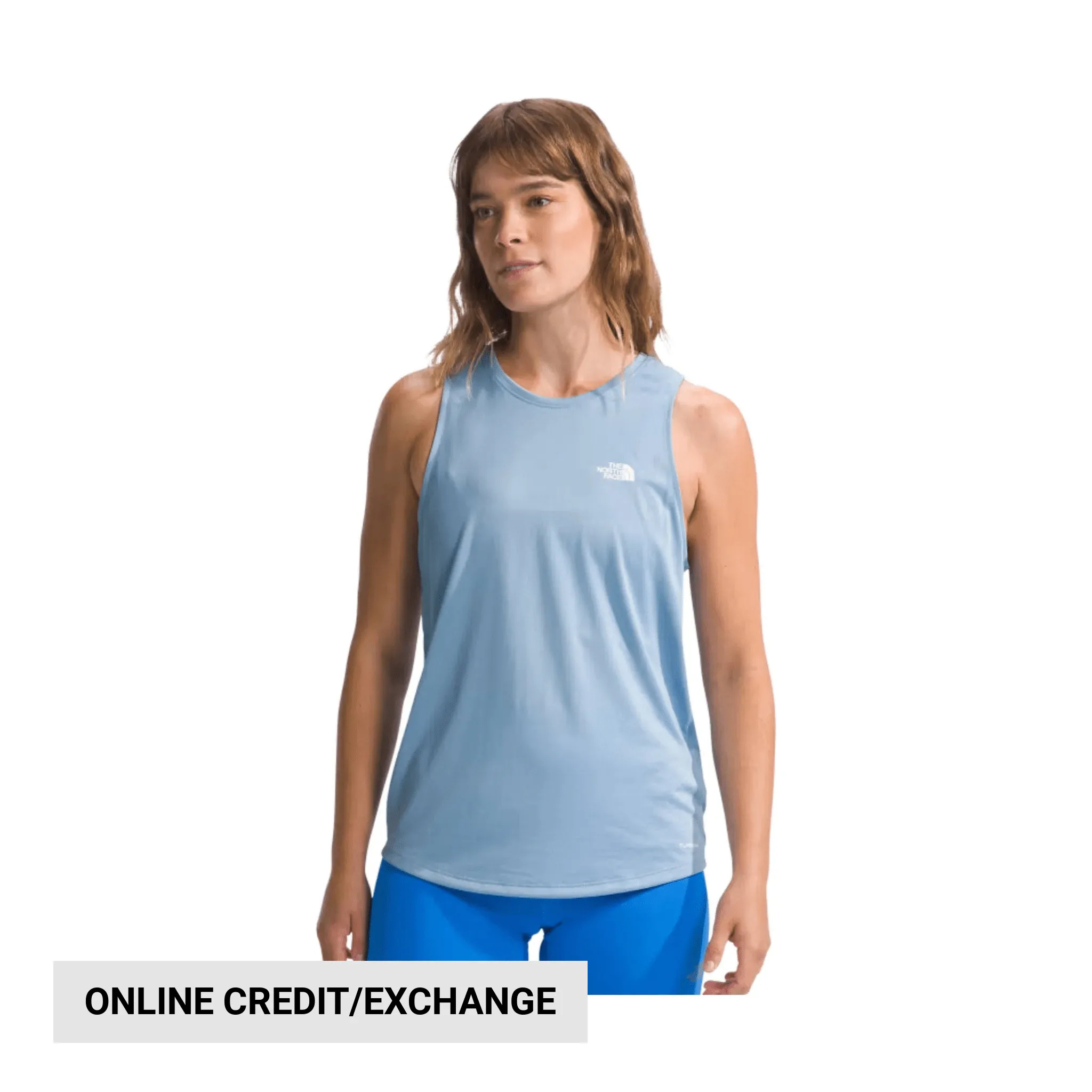 The North Face Women's Elevation Tank - Steel Blue AbrasionResistant Edging Winter Hoodie