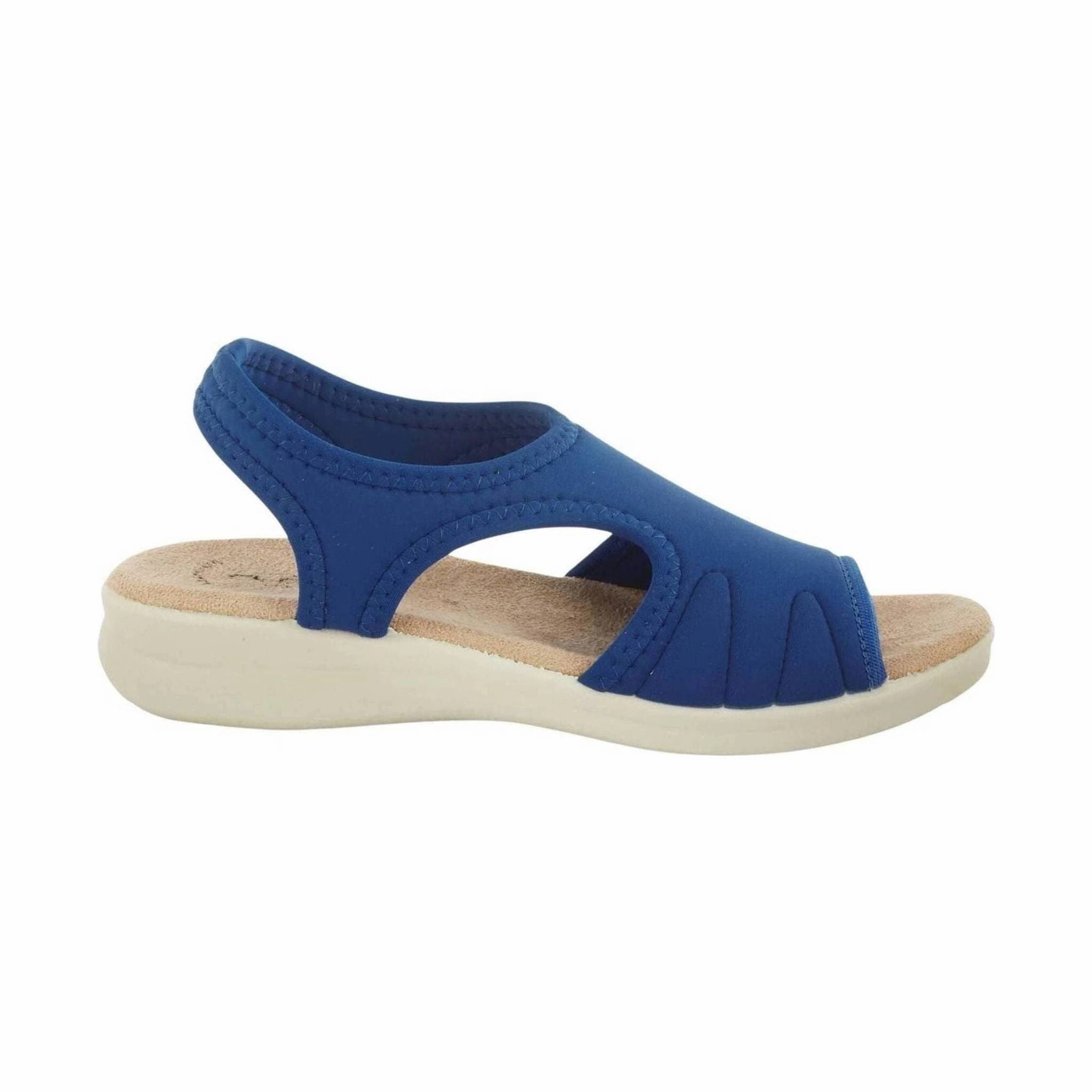 Flexus Women's Nyaman Sandal - Blue Relaxed Footwear for Summer