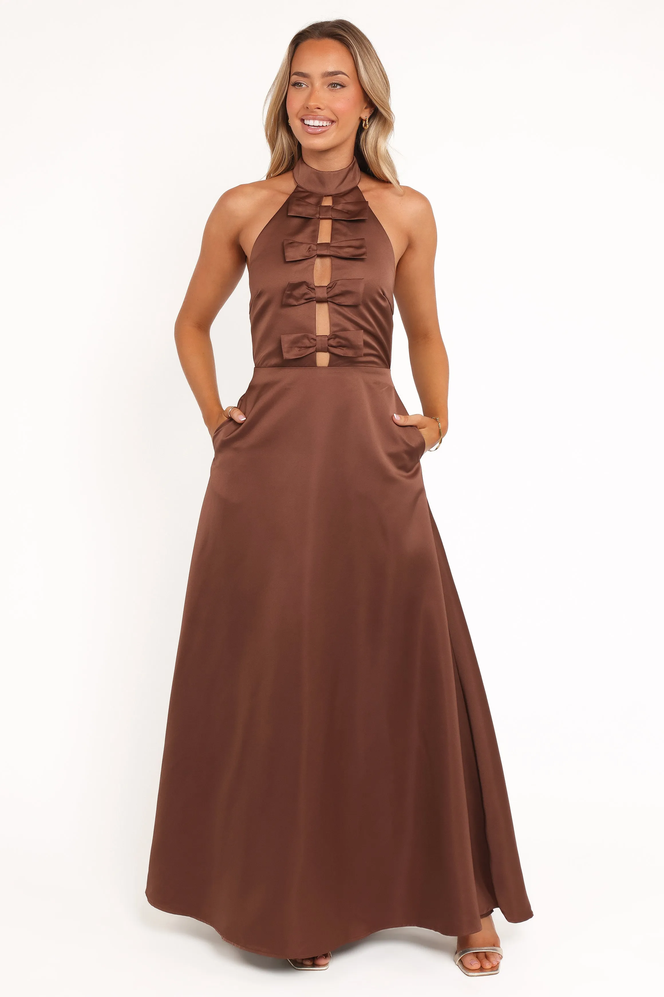 Norva Maxi Dress - Brown Resort-Wear