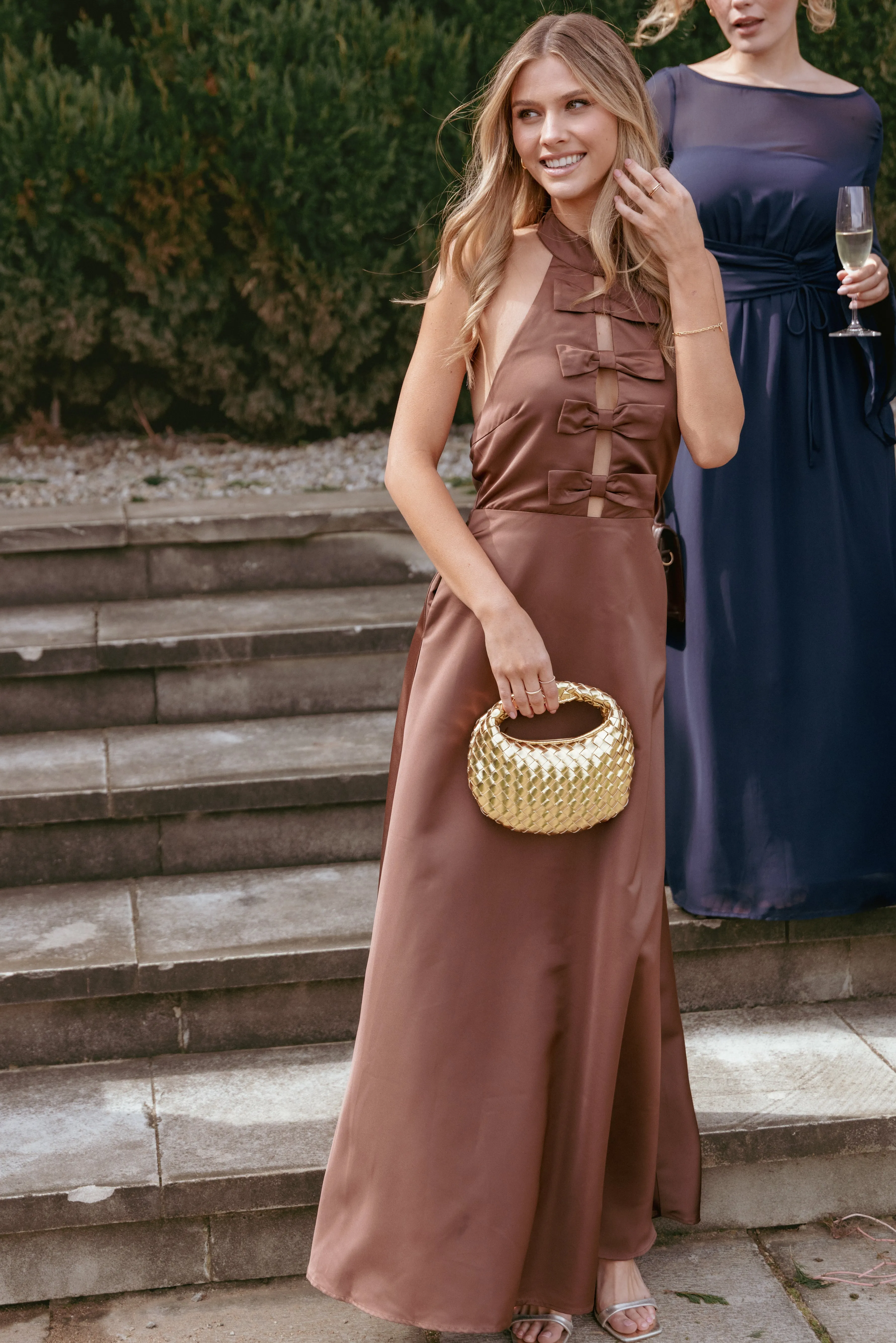 Norva Maxi Dress - Brown perfect for events