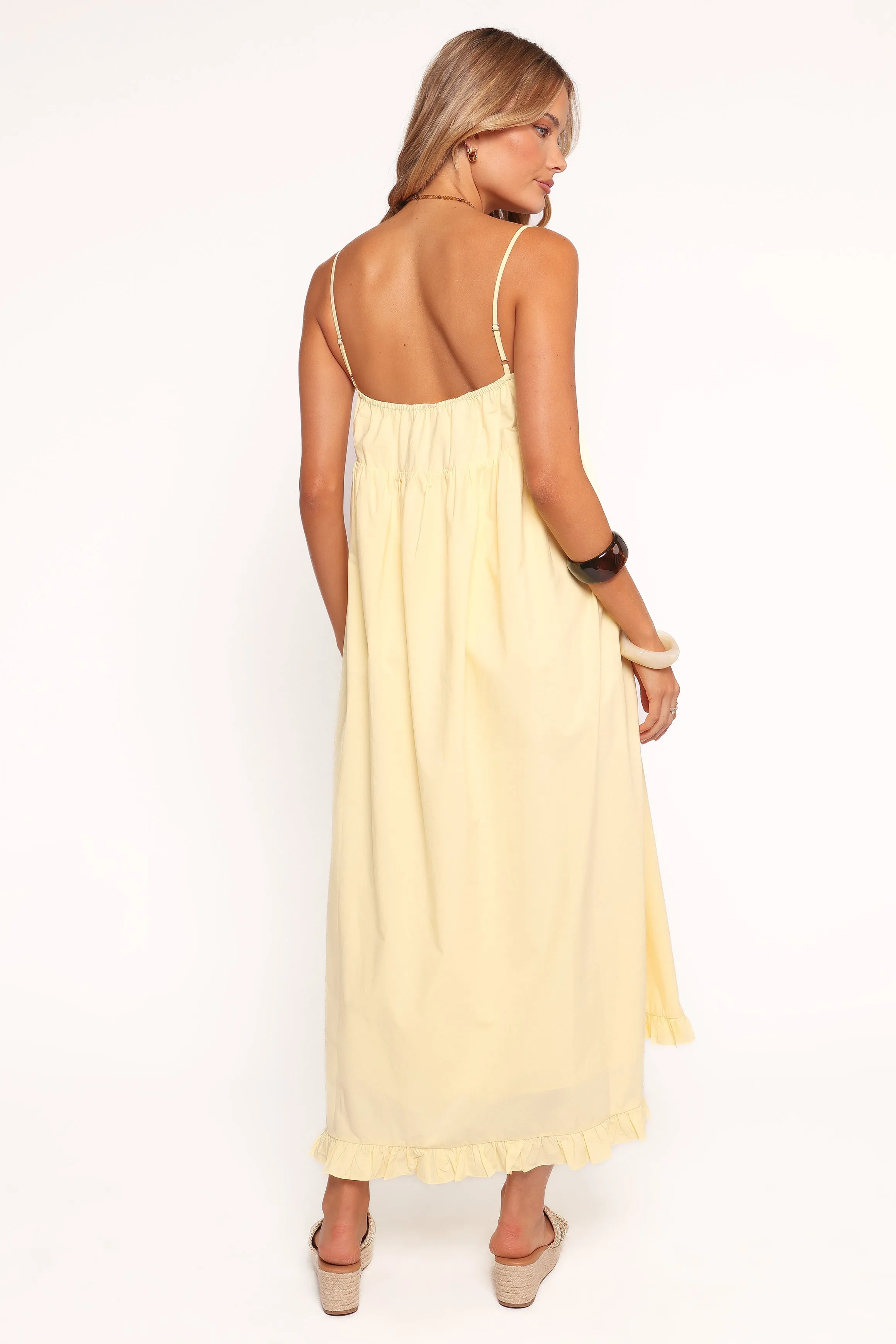 Miuccia Maxi Dress - Butter Yellow Workwear