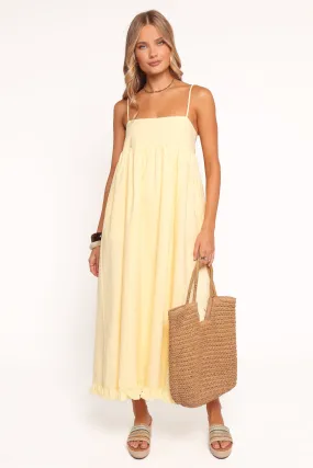 AdjustableStraps Miuccia Maxi Dress - Butter Yellow