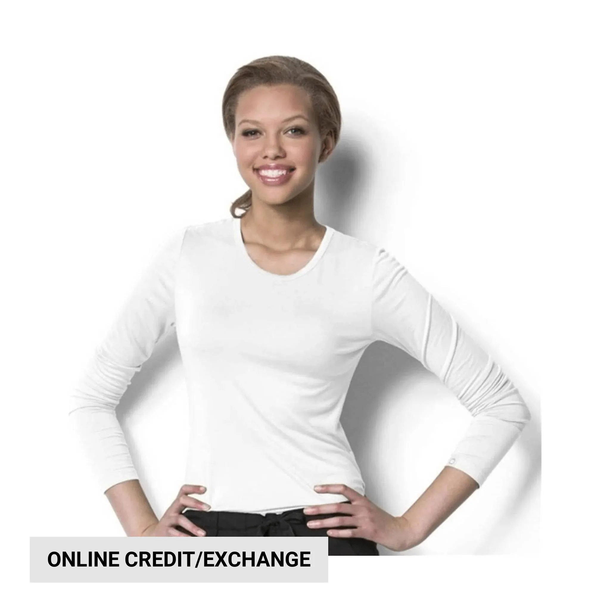 Wink Women's Silky Long Sleeve Top - White Relaxed Fit Hoodie Smart Design