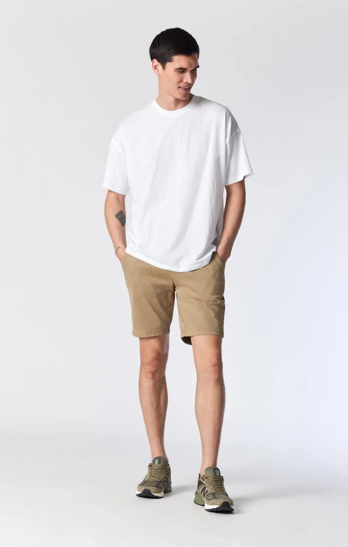 Sport Fit Design WaterResistantFinish NOAH SHORTS IN BRITISH KHAKI TWILL
