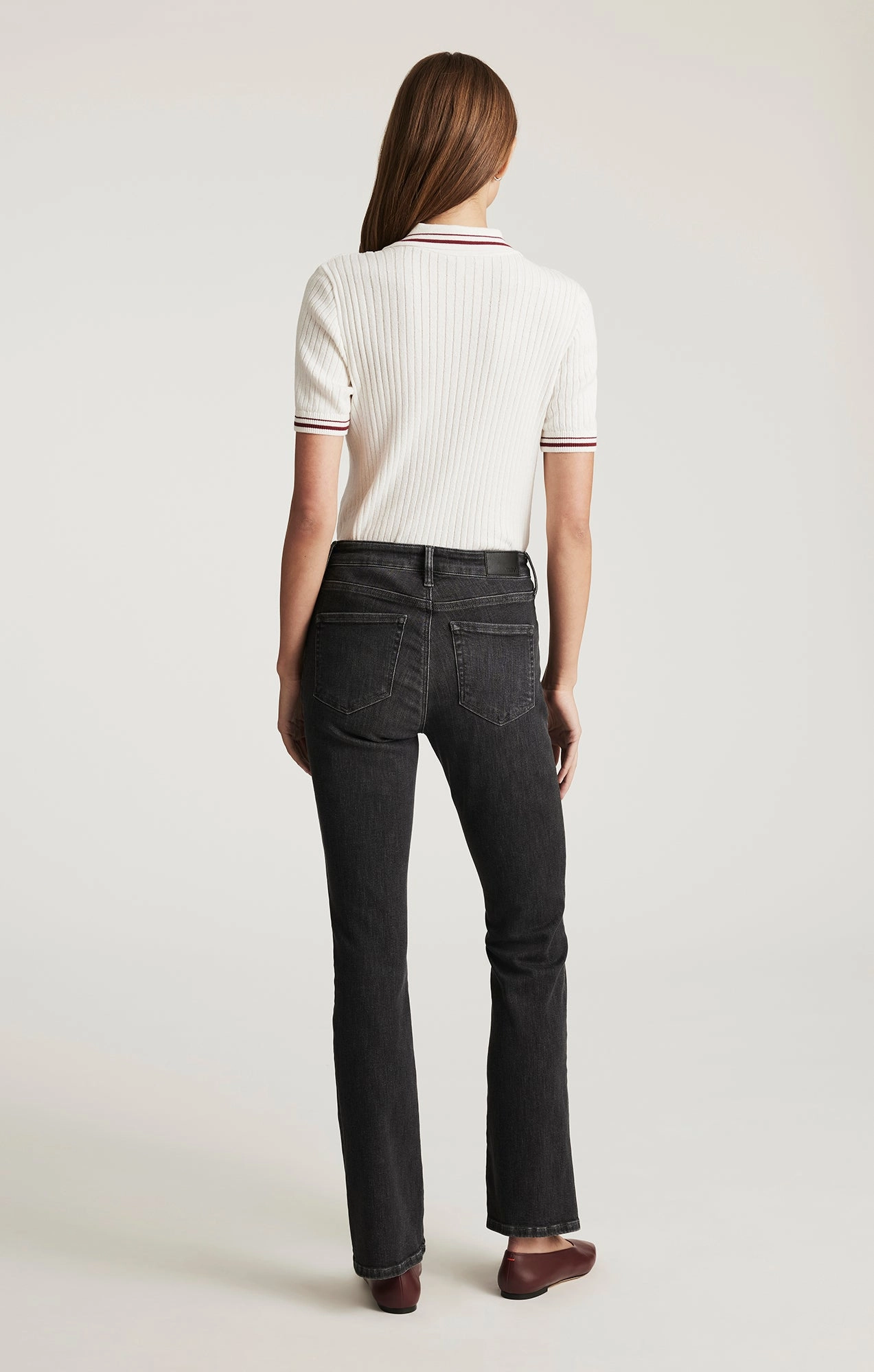 MOLLY BOOTCUT IN SMOKE FLEX BLUE Essential Wardrobe