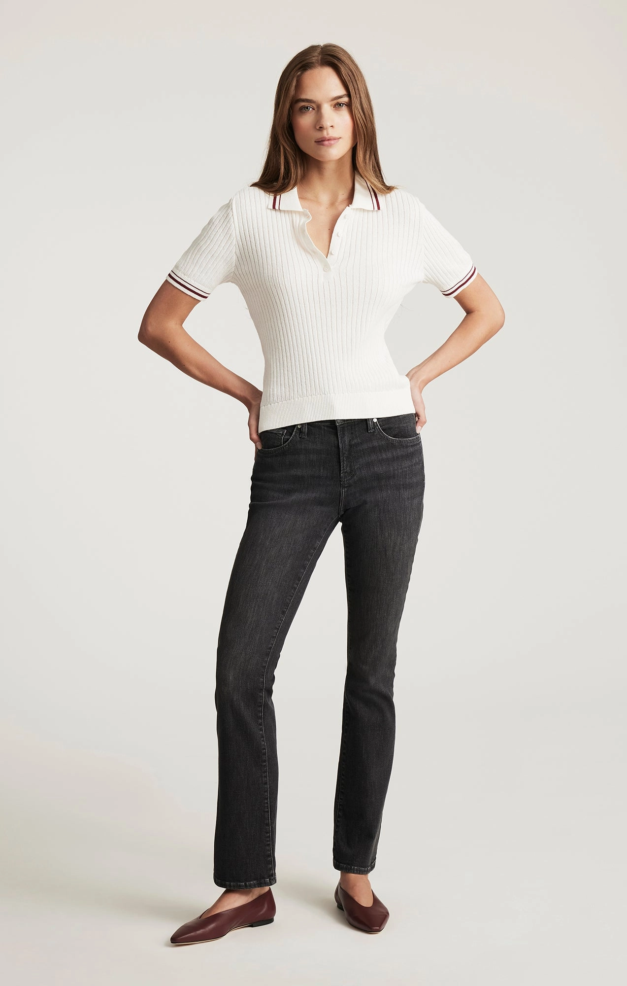 Daily Driven Urban Style MOLLY BOOTCUT IN SMOKE FLEX BLUE