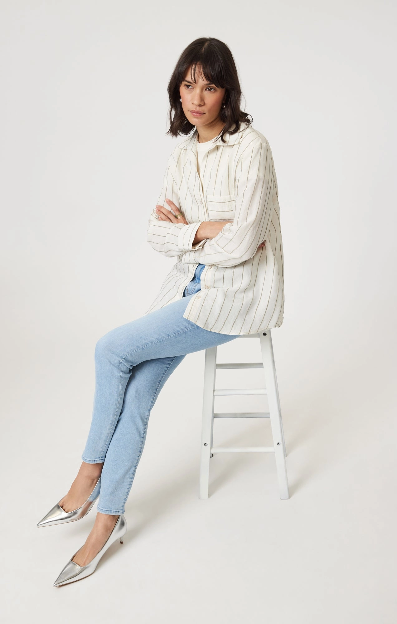 Stretch Minimalist TESS SKINNY IN LIGHT FLEX BLUE