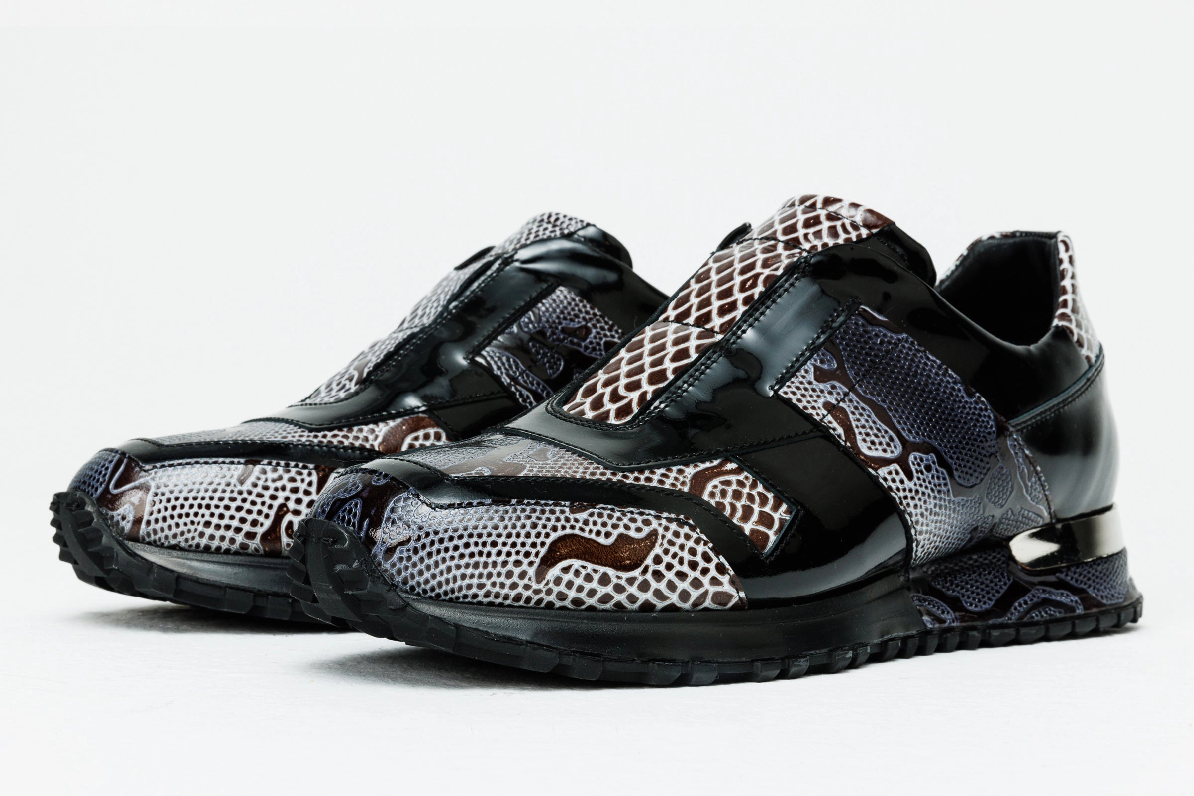 Smart Performance The Milano Snk Black & White Leather Men Sneaker