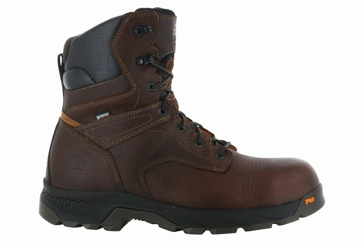 Timberland PRO Titan EV 8" Composite Toe Waterproof Boot Brown Protective Finish Winter Walker