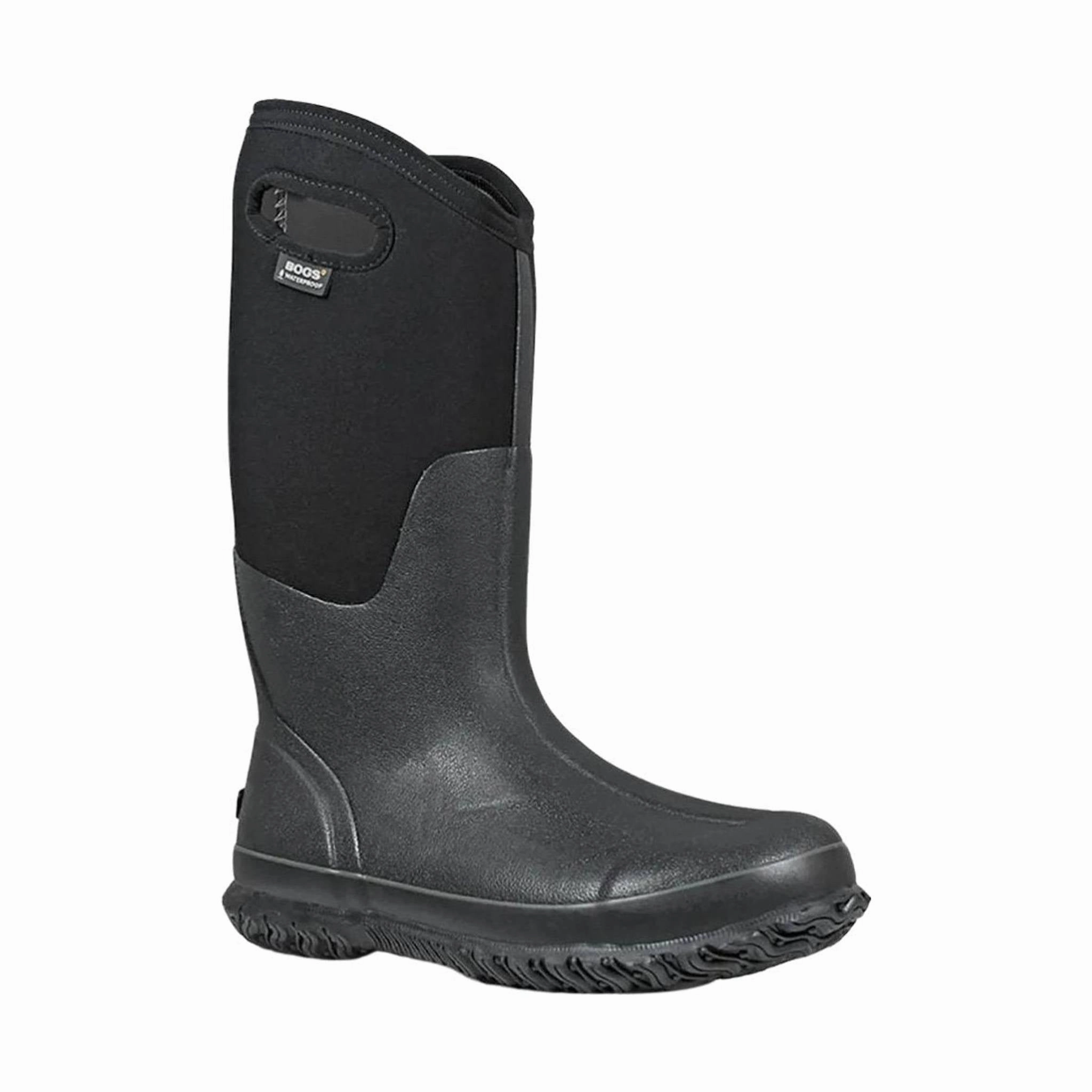 Resilient Sole Rugged Built Daily Walks Bogs Women's Classic High With Handles Rain Boot - Black