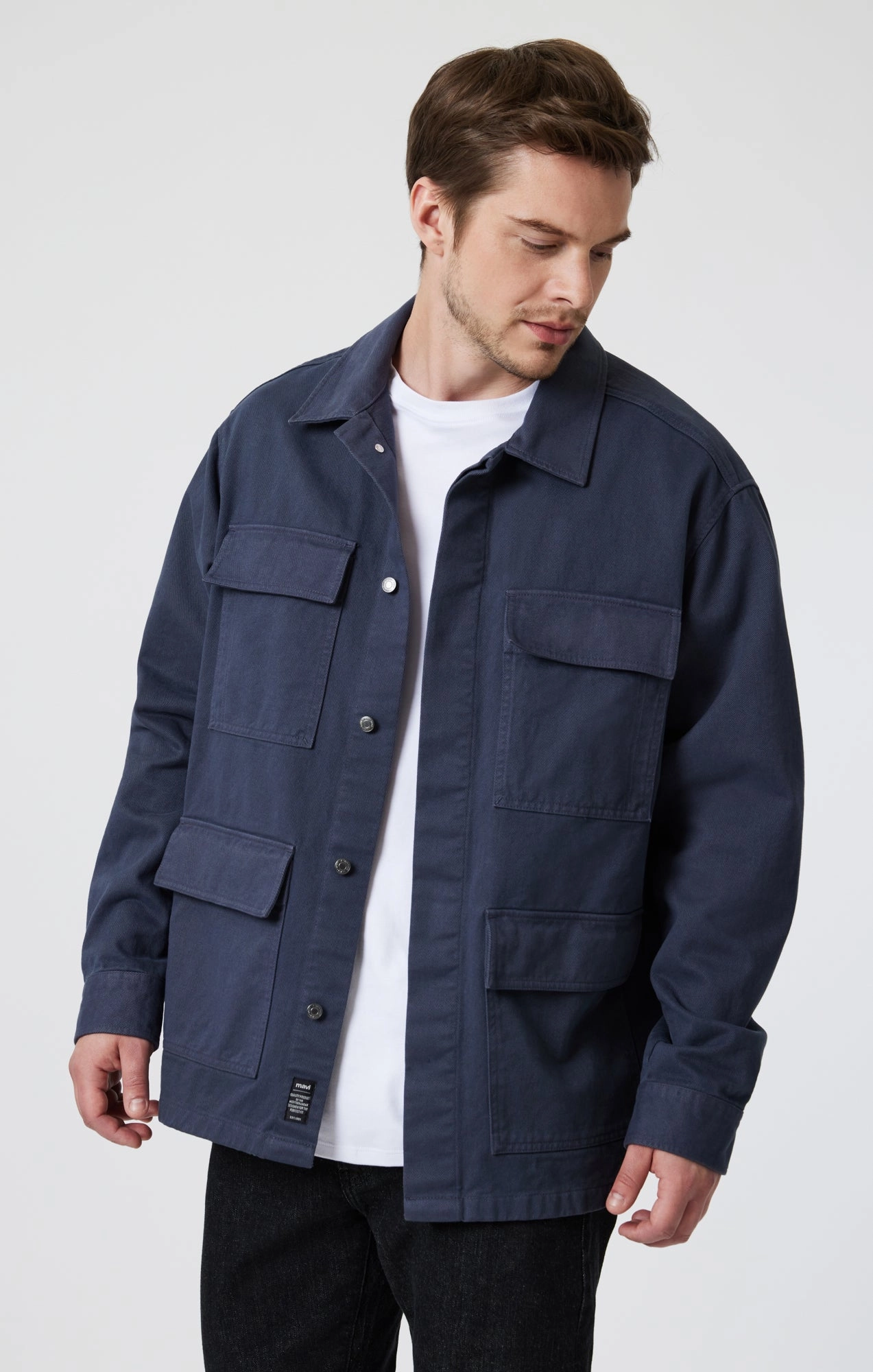 Reflective Bands MULTI-POCKET JACKET IN DARK SHADOW