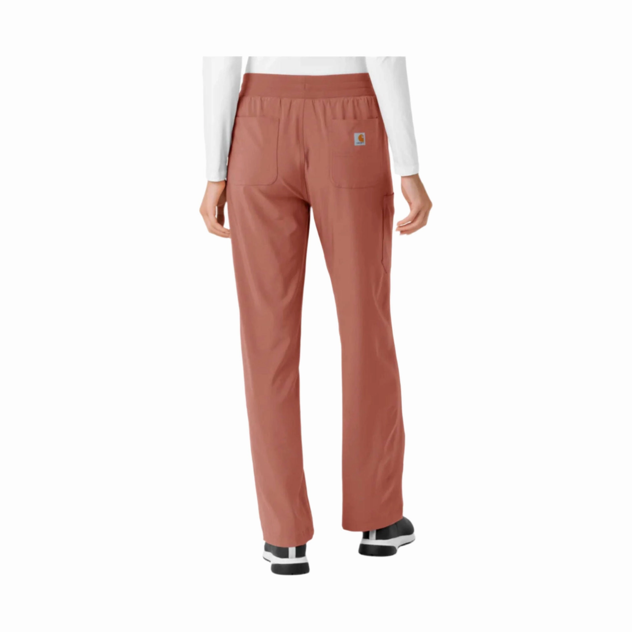 Carhartt Women's Force Cross Flex Boot Cut Scrub Pant - Wild Rose Perfect Shape Travel-Ready