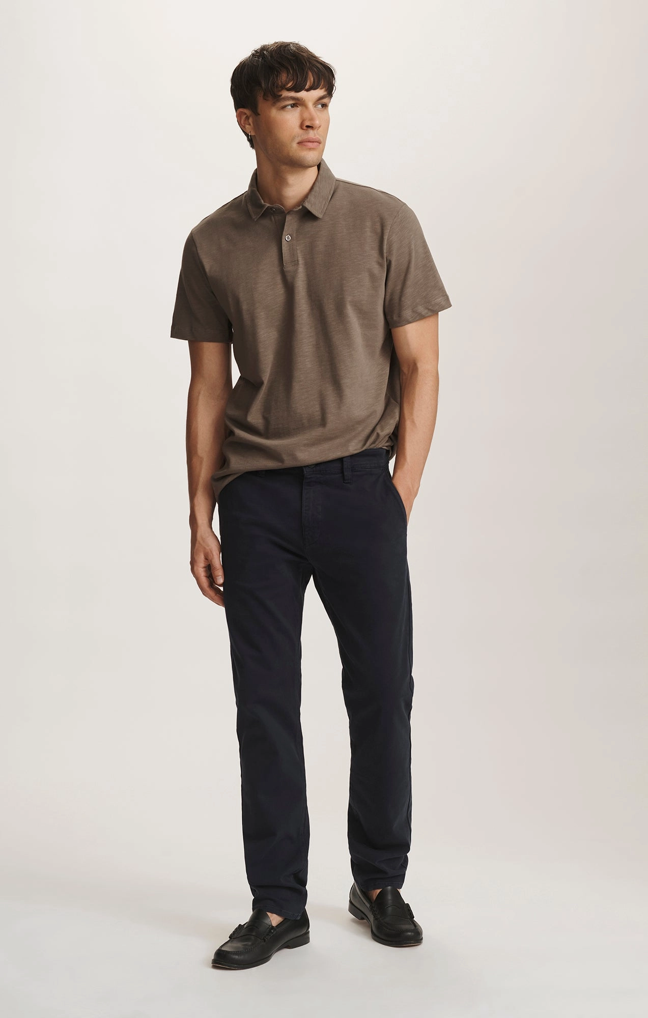 MILTON SLIM STRAIGHT CHINO IN DARK NAVY CASUAL TWILL Sporty Fit Comfy Active
