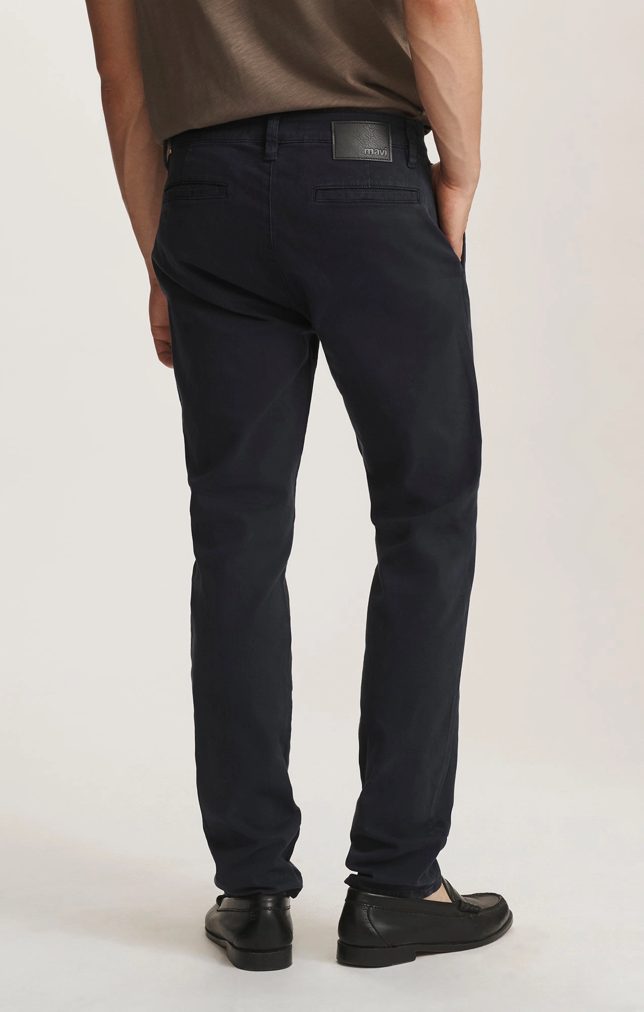 AntiStaticFinish MILTON SLIM STRAIGHT CHINO IN DARK NAVY CASUAL TWILL