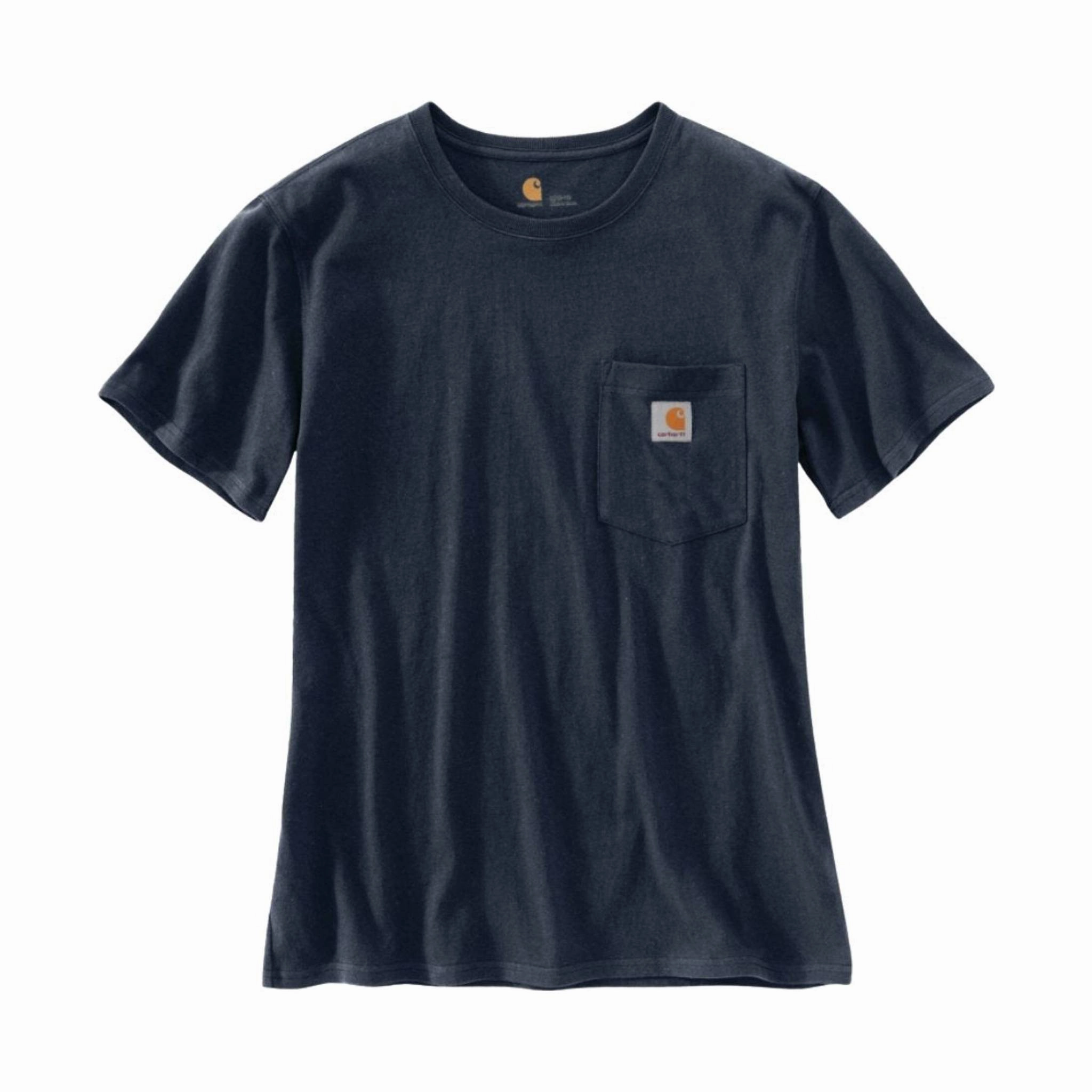 Carhartt Women's Loose Fit Heavyweight Short-Sleeve Pocket T-Shirt - Navy Sustainable Manufacturing Process