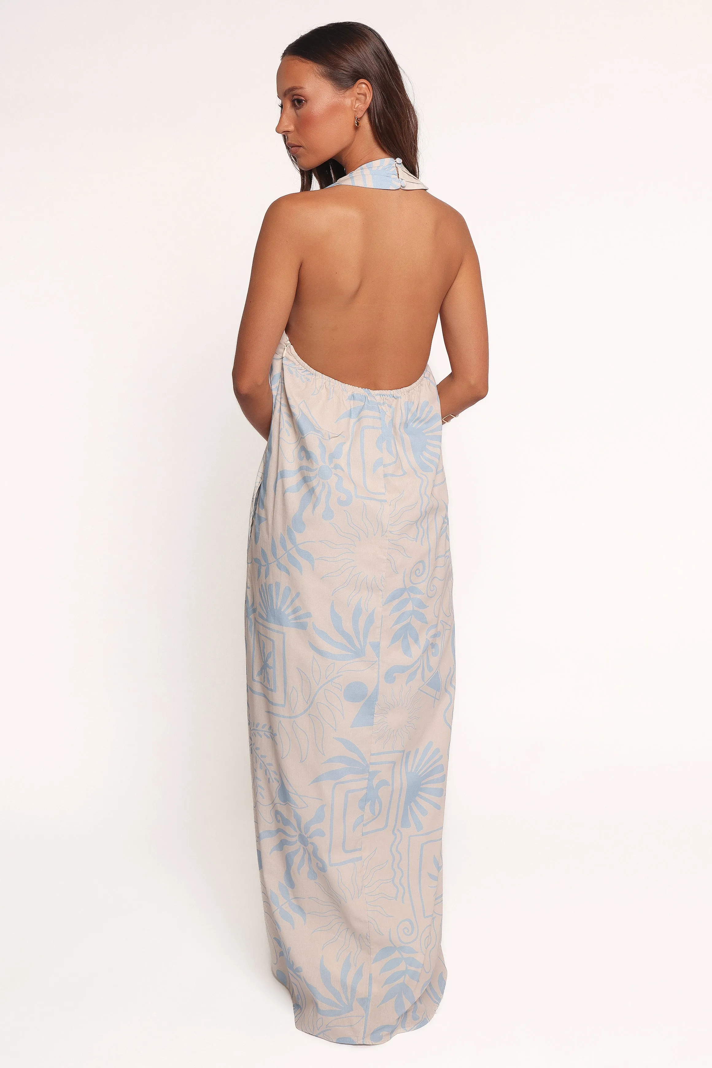 Naida Maxi Dress - Blue Soleil Joyful Look