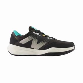New Balance Men's FuelCell 796v4 Tennis Shoes - Black Cement/Cyber Jade/Clementine Lean Motion