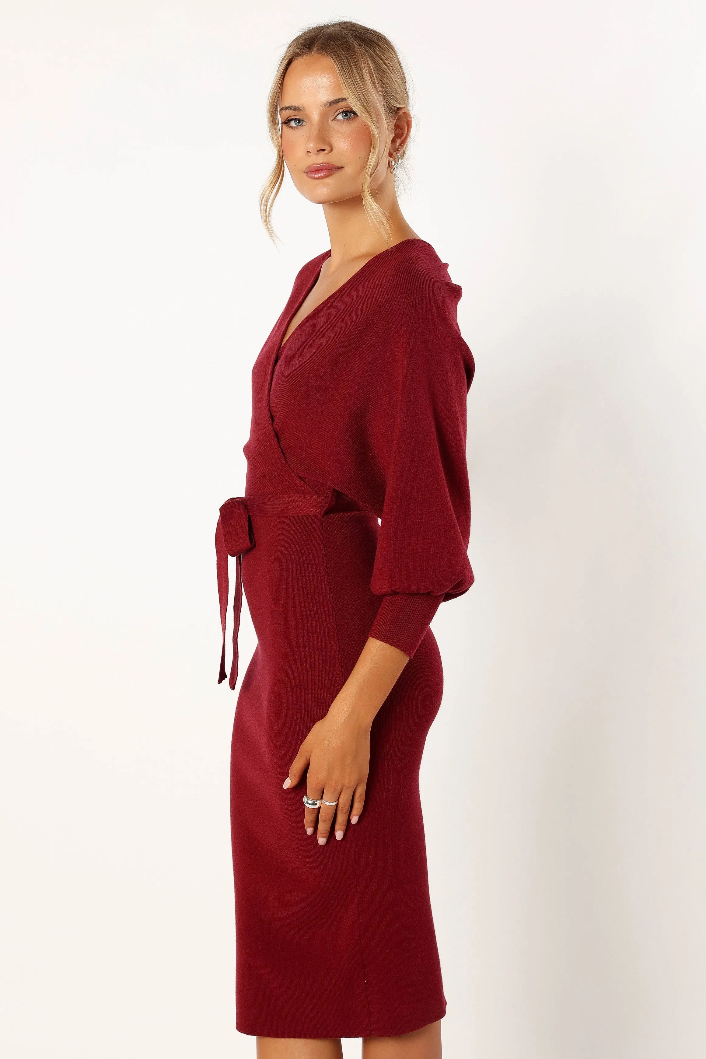 Nate Dress - Merlot Light Layers Draped Layer