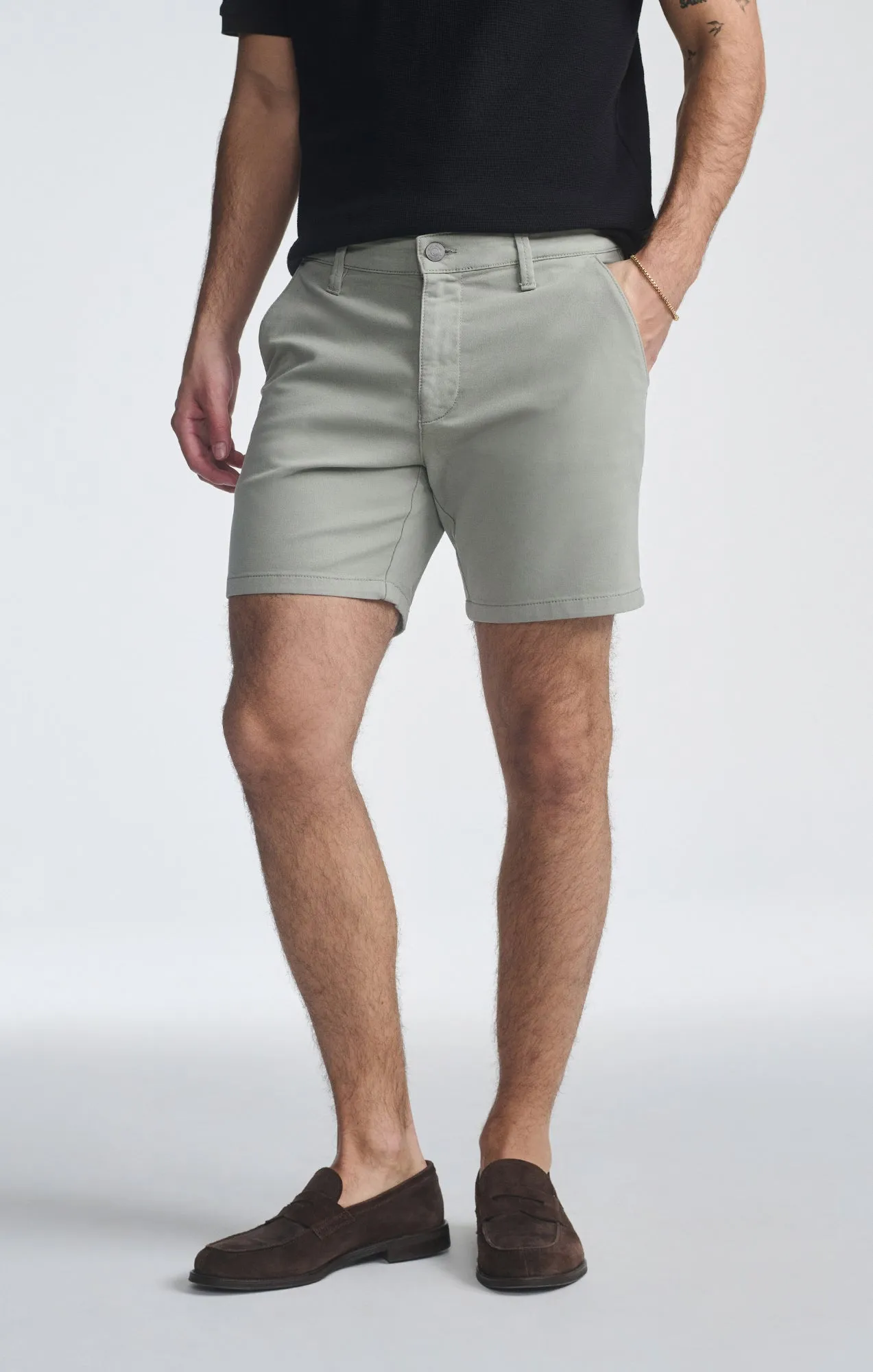 NATE SHORTS IN PISTACHIO ATHLETIC silk blend