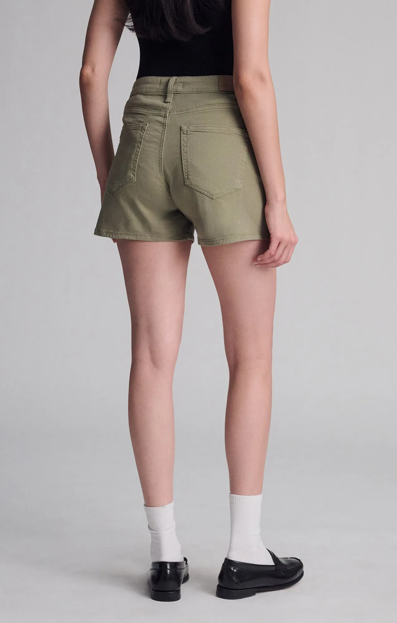 Comfy Vibes FasteningLoops HEIDI STRAIGHT LEG SHORTS IN GREEN FLEX BLUE