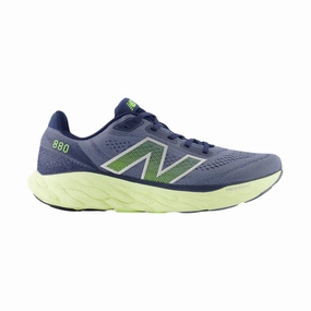 New Balance Men's Fresh Foam X 880v14 Running Shoes - Arctic Grey/Limelight Deep Tread Pattern Heel Comfort