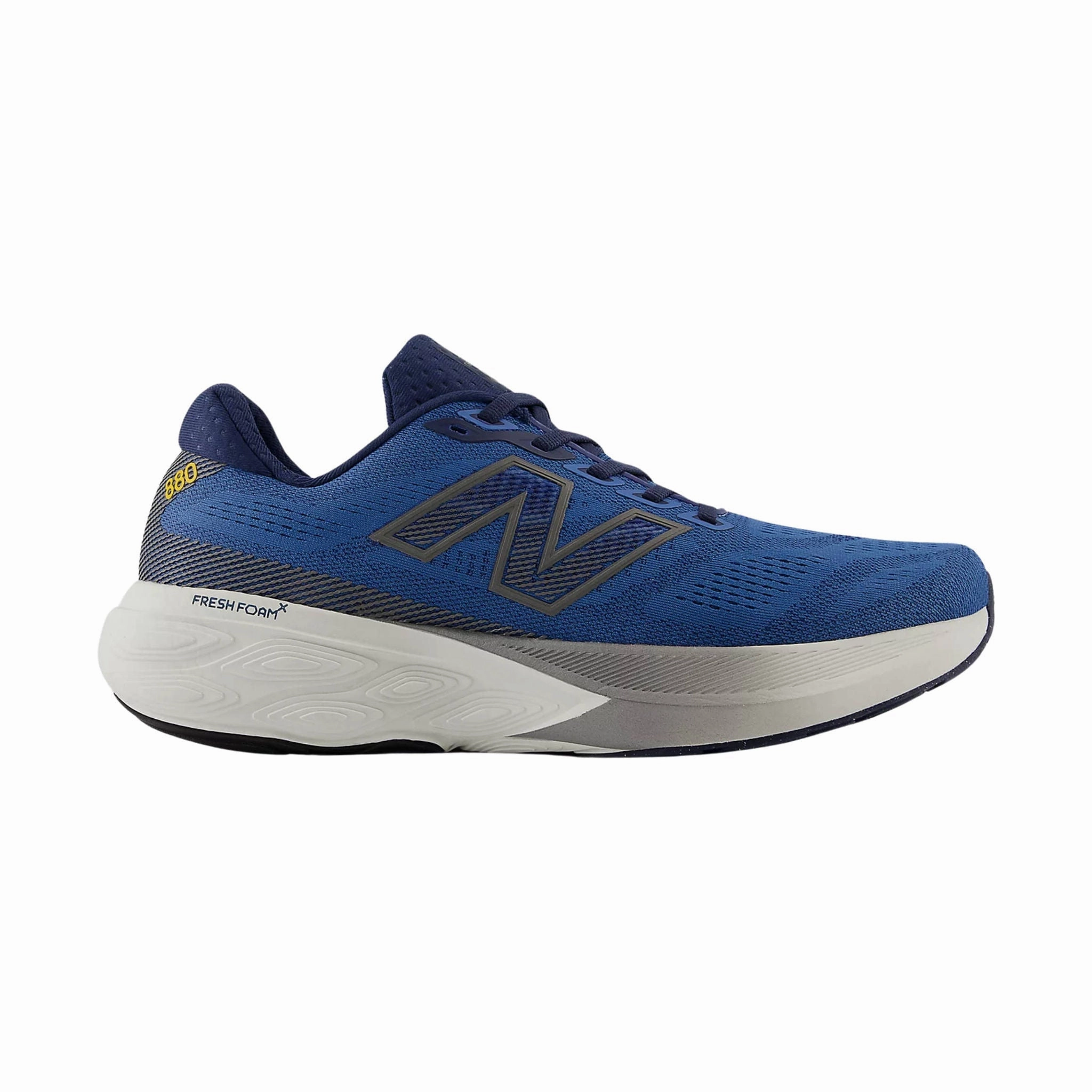 New Balance Men's Fresh Foam X 880v15 Running Shoes - Sea Stone With NB Navy and Marmalade Flexible Upper Energy Return Core