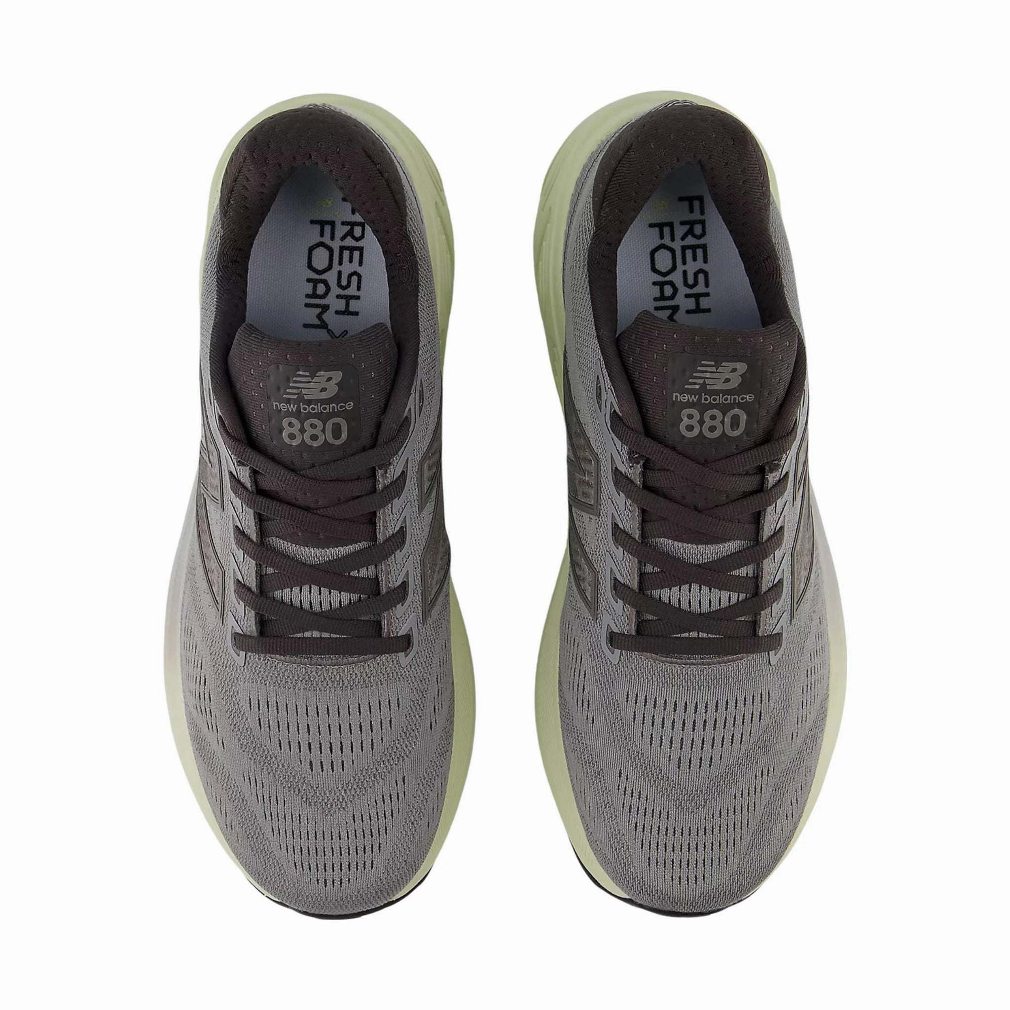 New Balance Men's Fresh Foam X 880v15 Running Shoes - Slate Grey With Mineral and Black Airflow Ventilation Channels