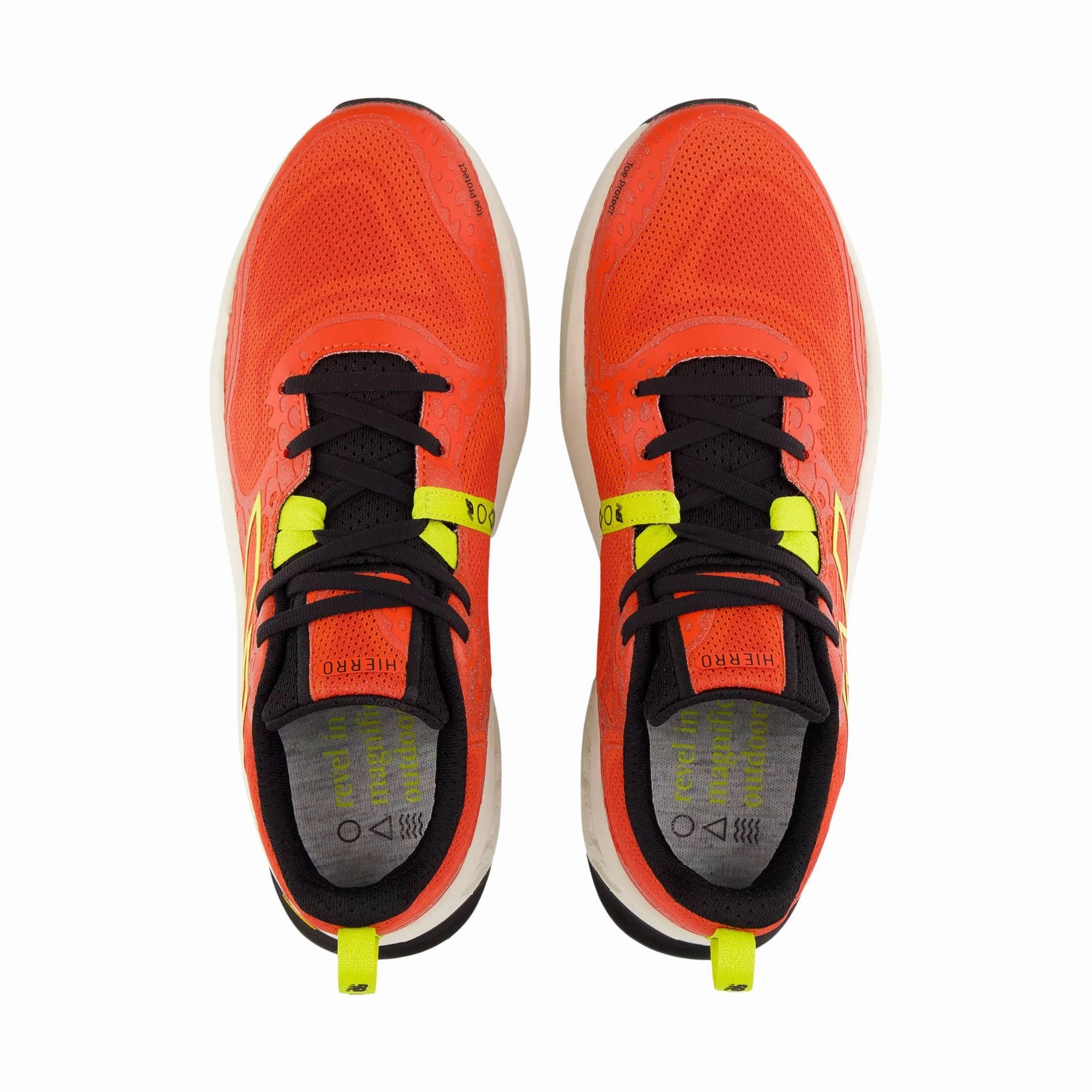 Canvas Fabric New Balance Men's Fresh Foam X Hierro v8 Trail Running Shoes - Neo Flame