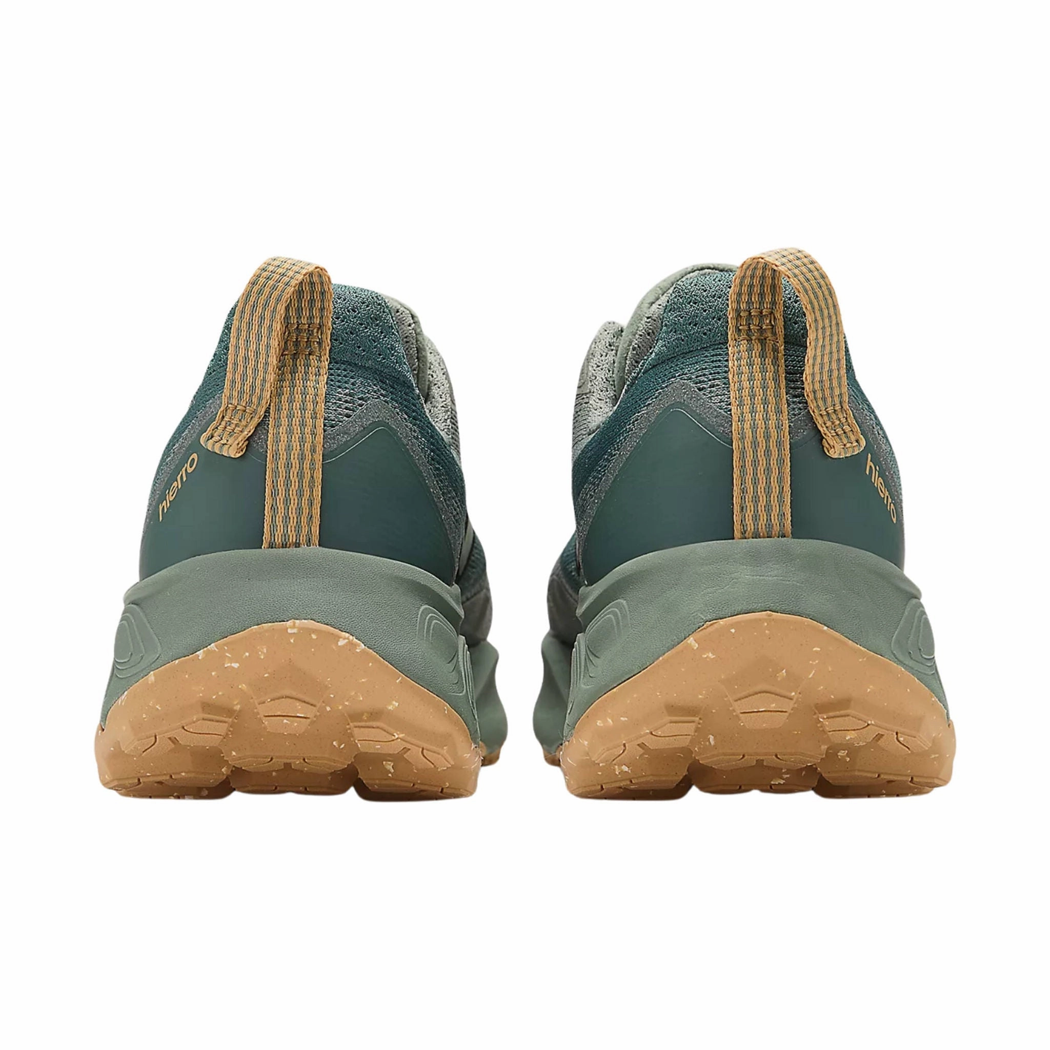 New Balance Men's Fresh Foam X Hierro v9 Trail Running Shoes - Dark Juniper with Black and Dried Apricot Breathable Collar Padding Lifestyle Fit