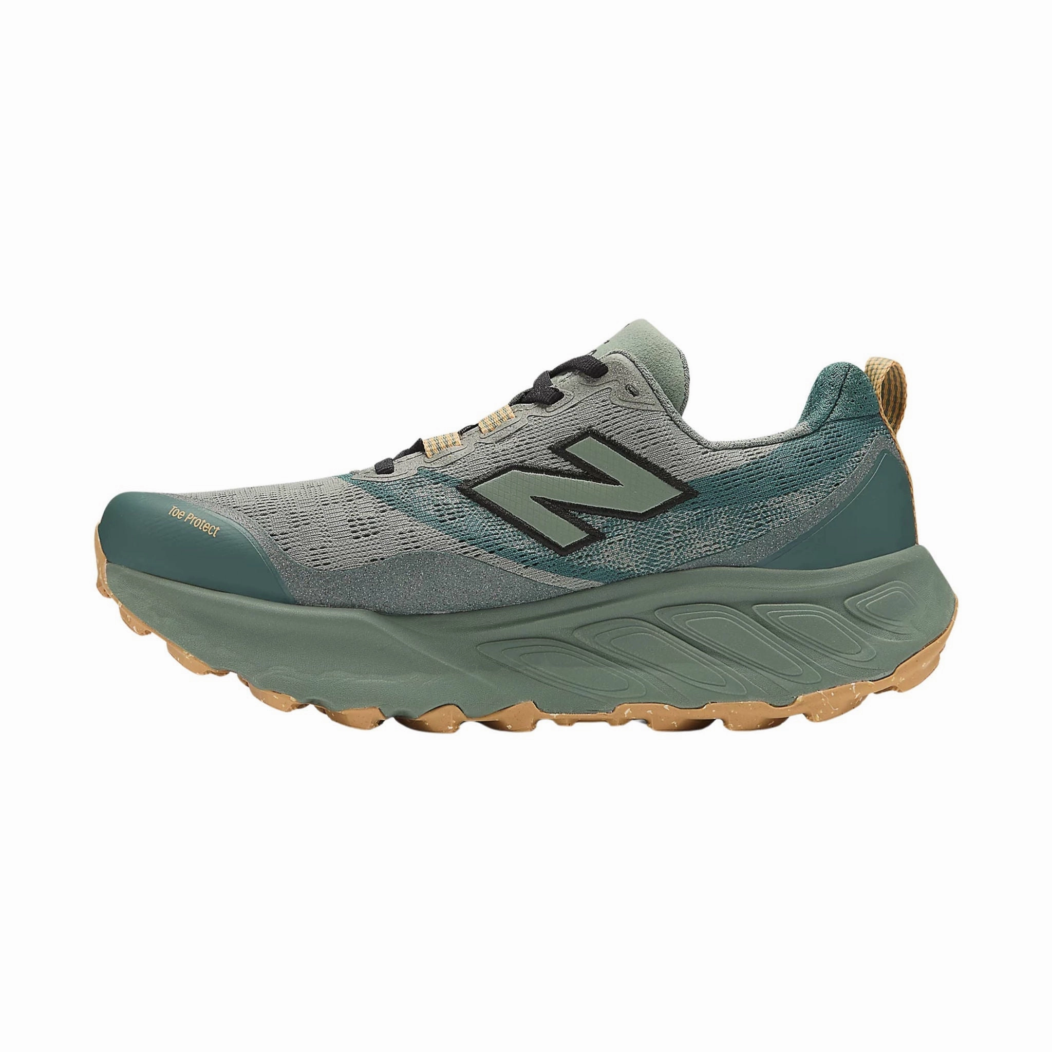 New Balance Men's Fresh Foam X Hierro v9 Trail Running Shoes - Dark Juniper with Black and Dried Apricot Comfort Padding
