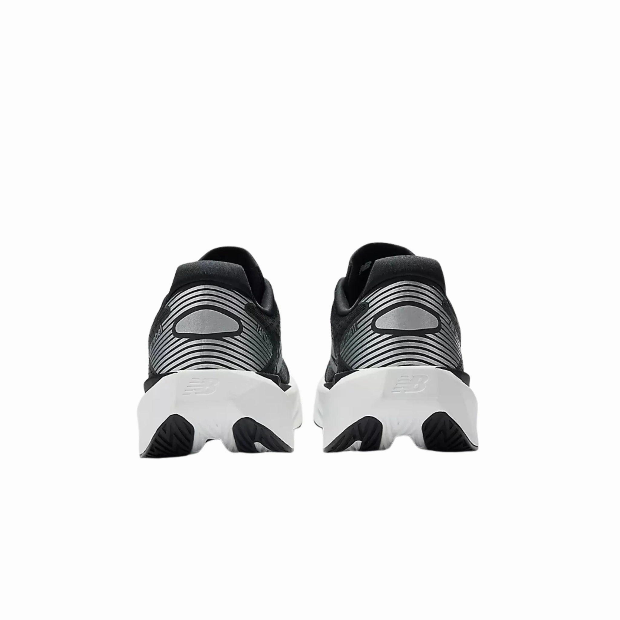 New Balance Men's FuelCell Rebel v5 Running Shoes - Black with NB 103 White Blown Rubber Outsole