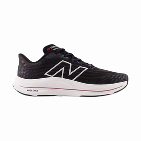 Odor Control Lining Simple Comfort New Balance Men's FuelCell Walker Elite Shoes - Black with Team Red and Silver