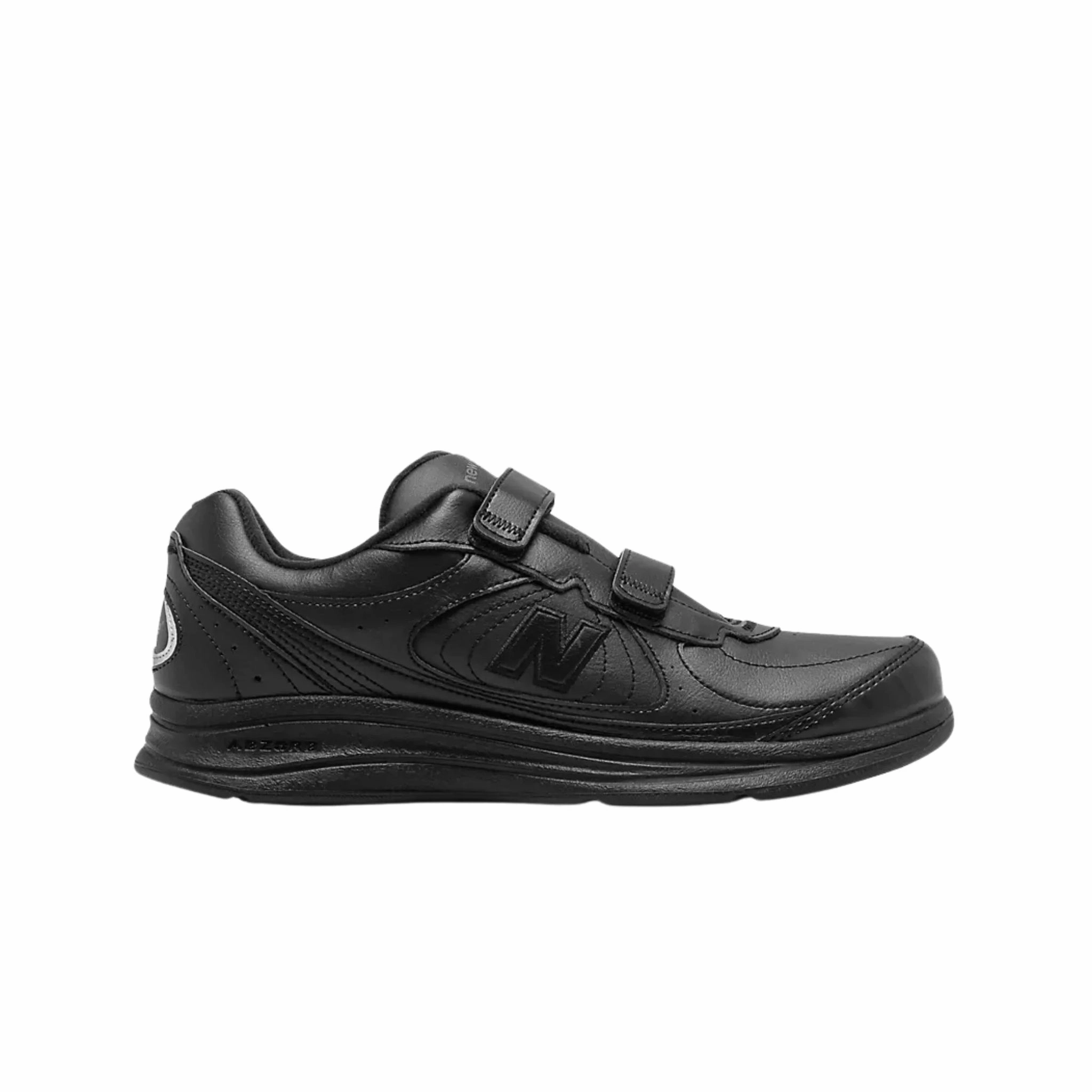 New Balance Men's Hook and Loop Walking Shoes - Black Abrasion Resistant Reinforcement Air Mesh