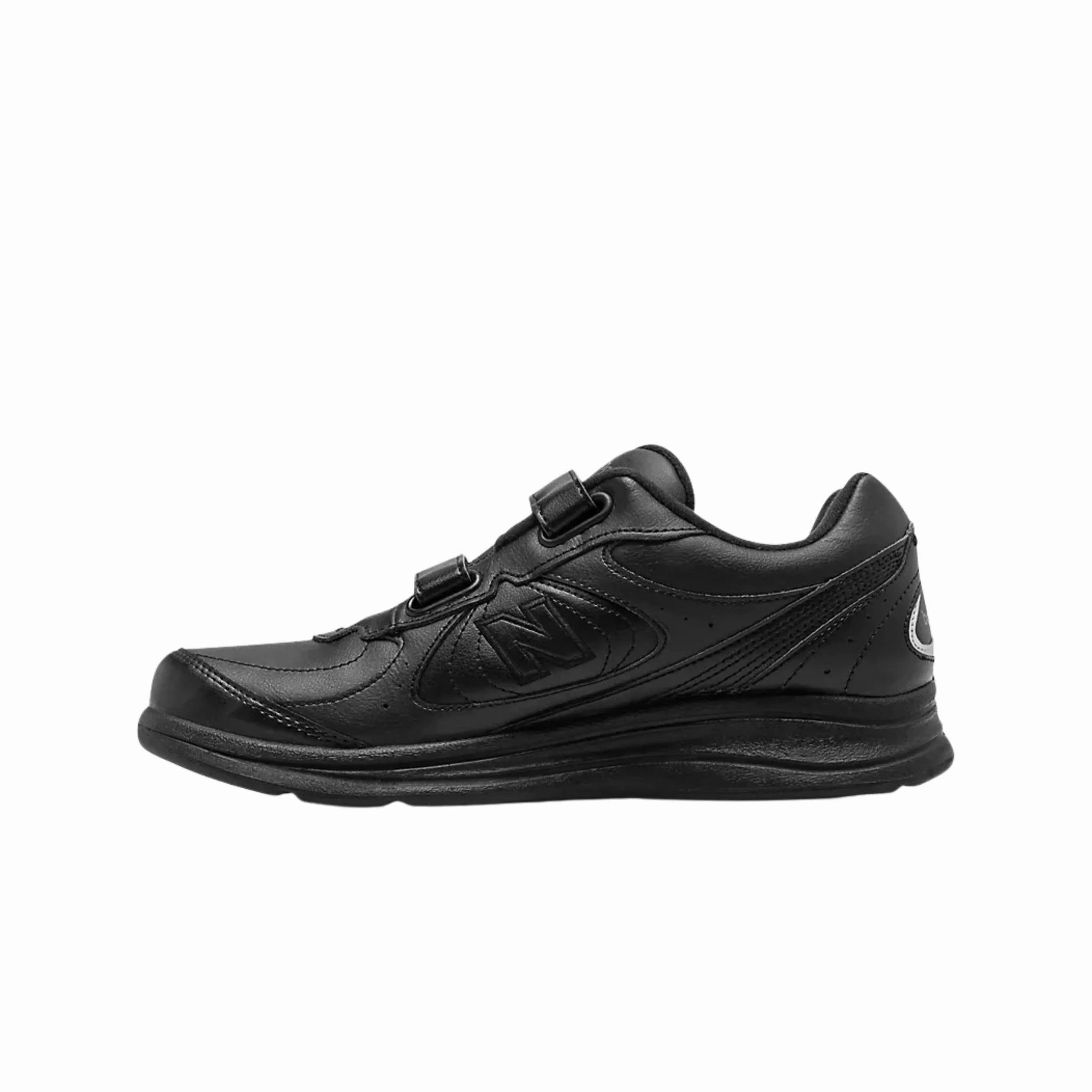 New Balance Men's Hook and Loop Walking Shoes - Black Breathable mesh Slip   On