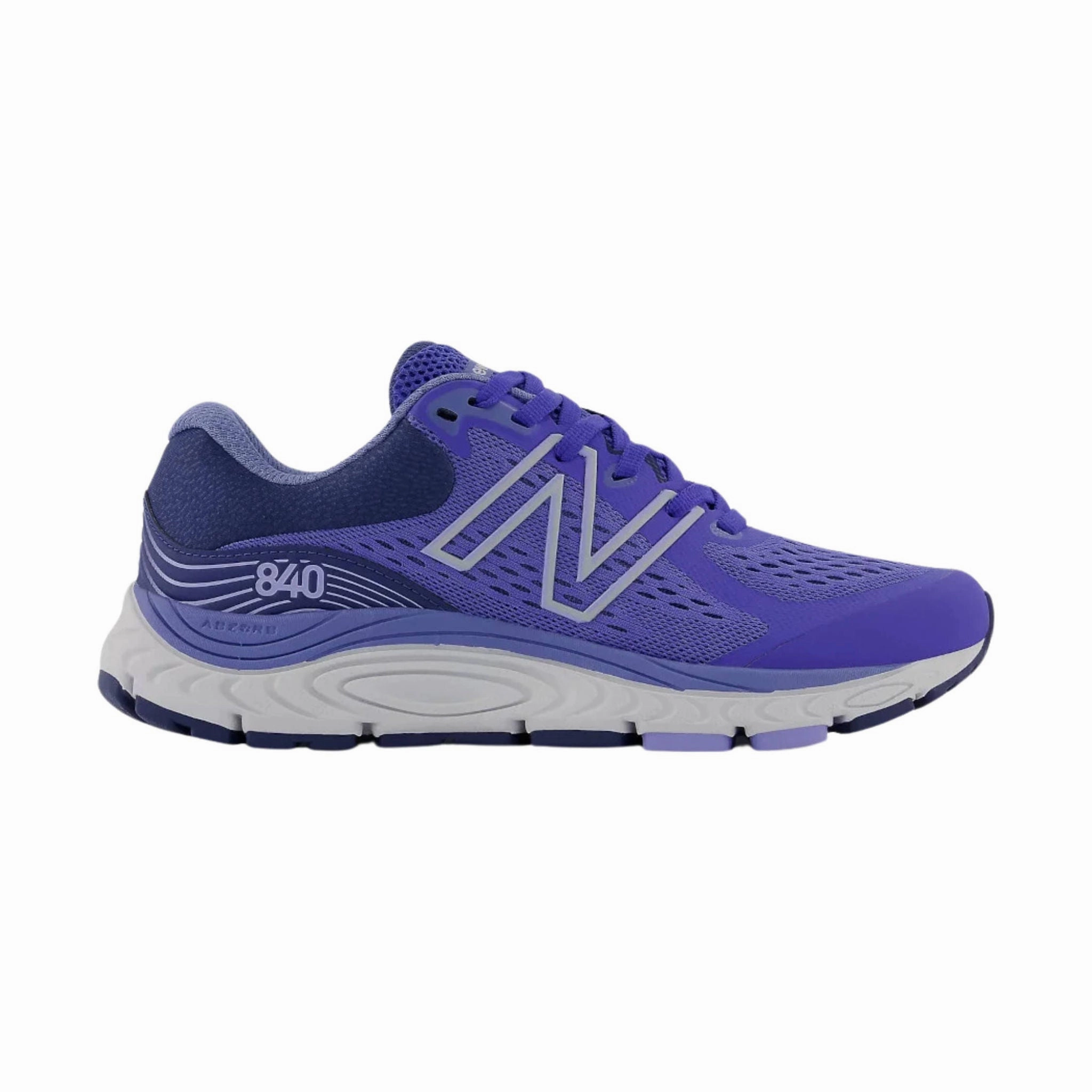 Tensile Heel Pull Tab New Balance Women's 840v5 Running Shoes - Aura/Moon Shadow/Vibrant Violet