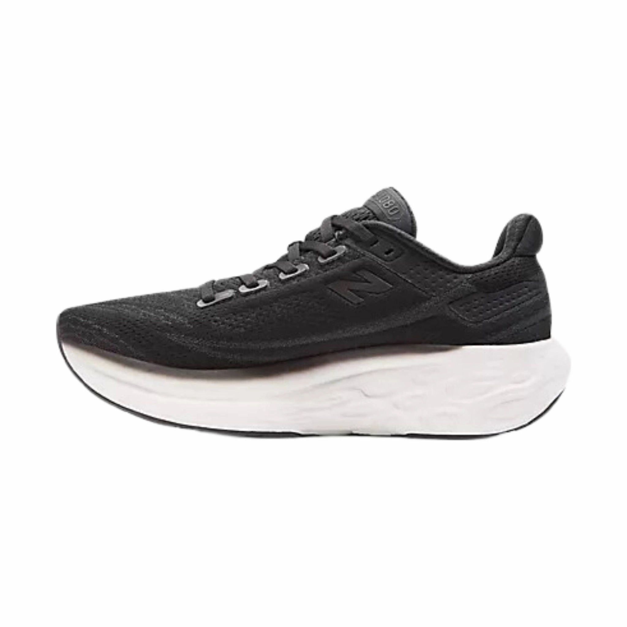 New Balance Women's Fresh Foam X 1080v13 Running Shoe - Black With White Durable Feel Comfortable Stretch