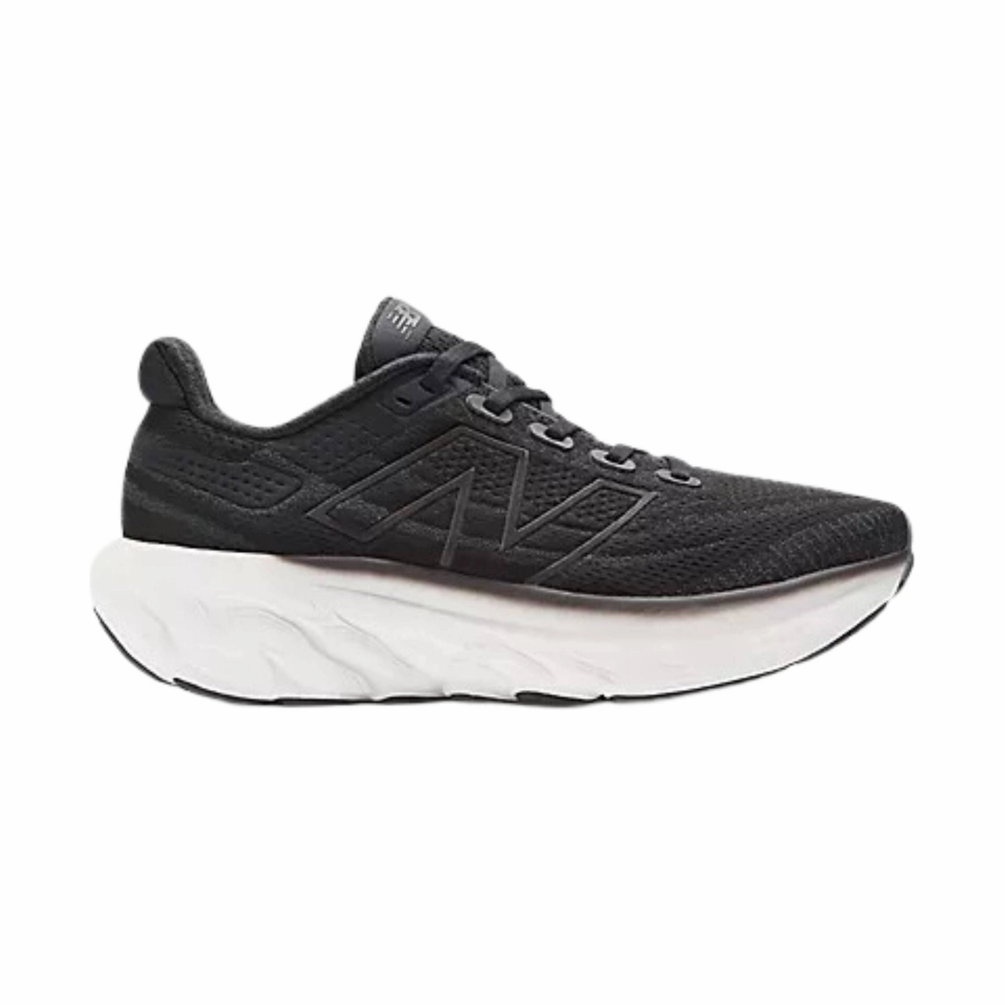 New Balance Women's Fresh Foam X 1080v13 Running Shoe - Black With White Textured Upper Structured wear