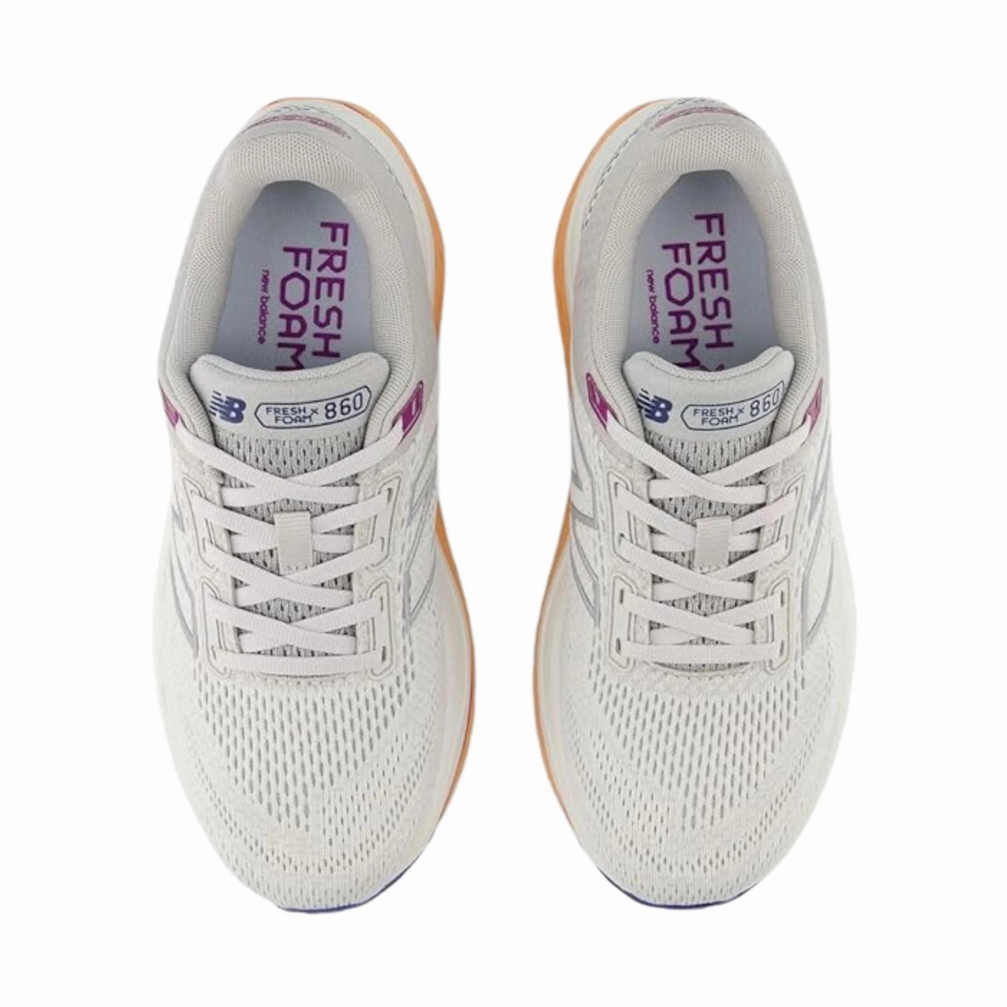 New Balance Women's Fresh Foam X 860v14 Road Running Shoes - Grey Matter/Copper Lace   Up Closure Fashion Fit